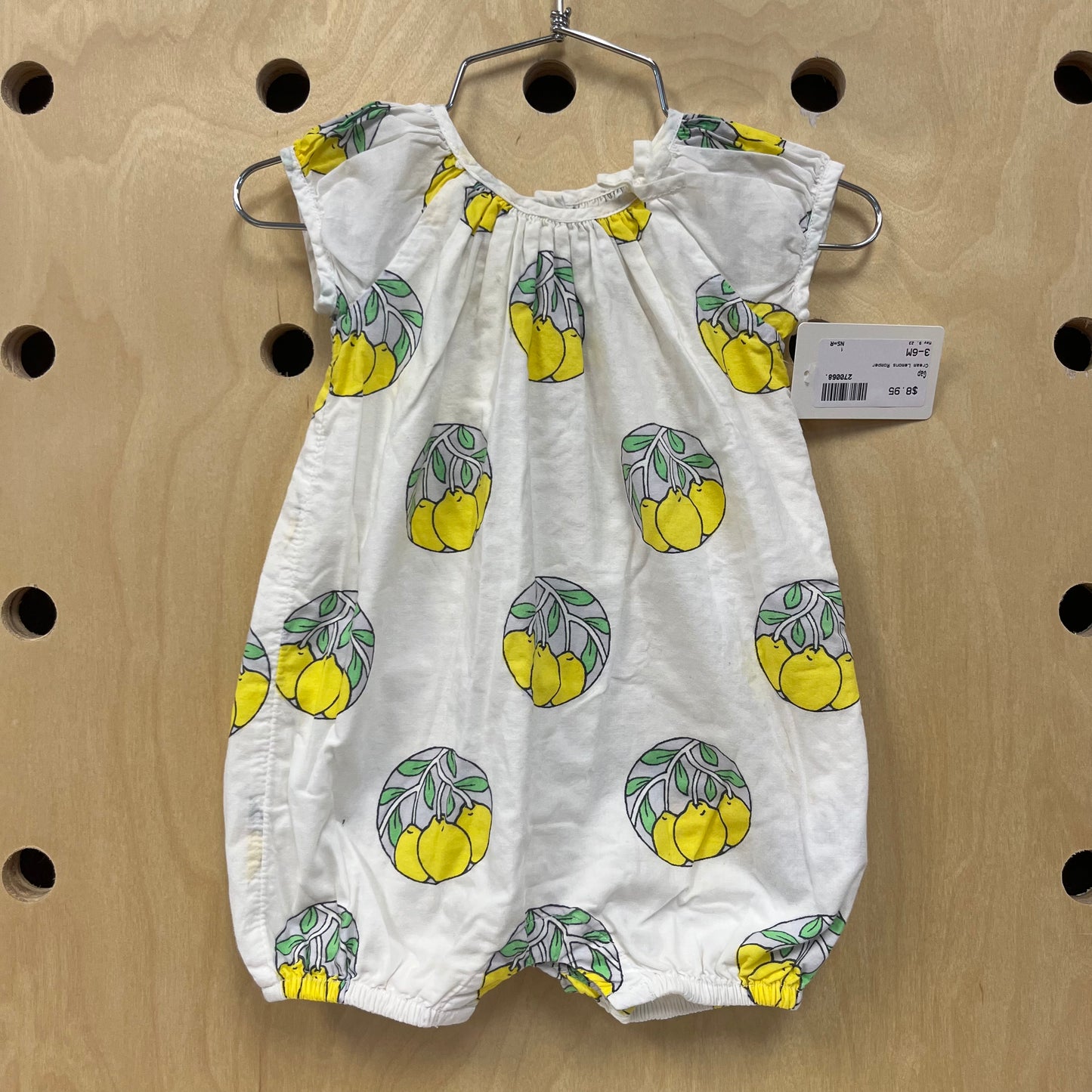 Cream Lemons Romper