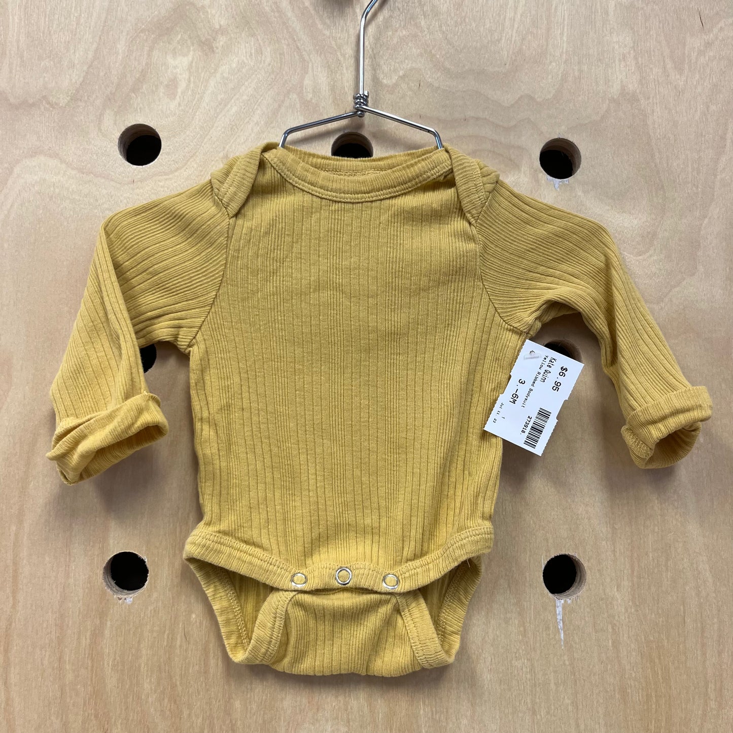 Yellow Ribbed Bodysuit