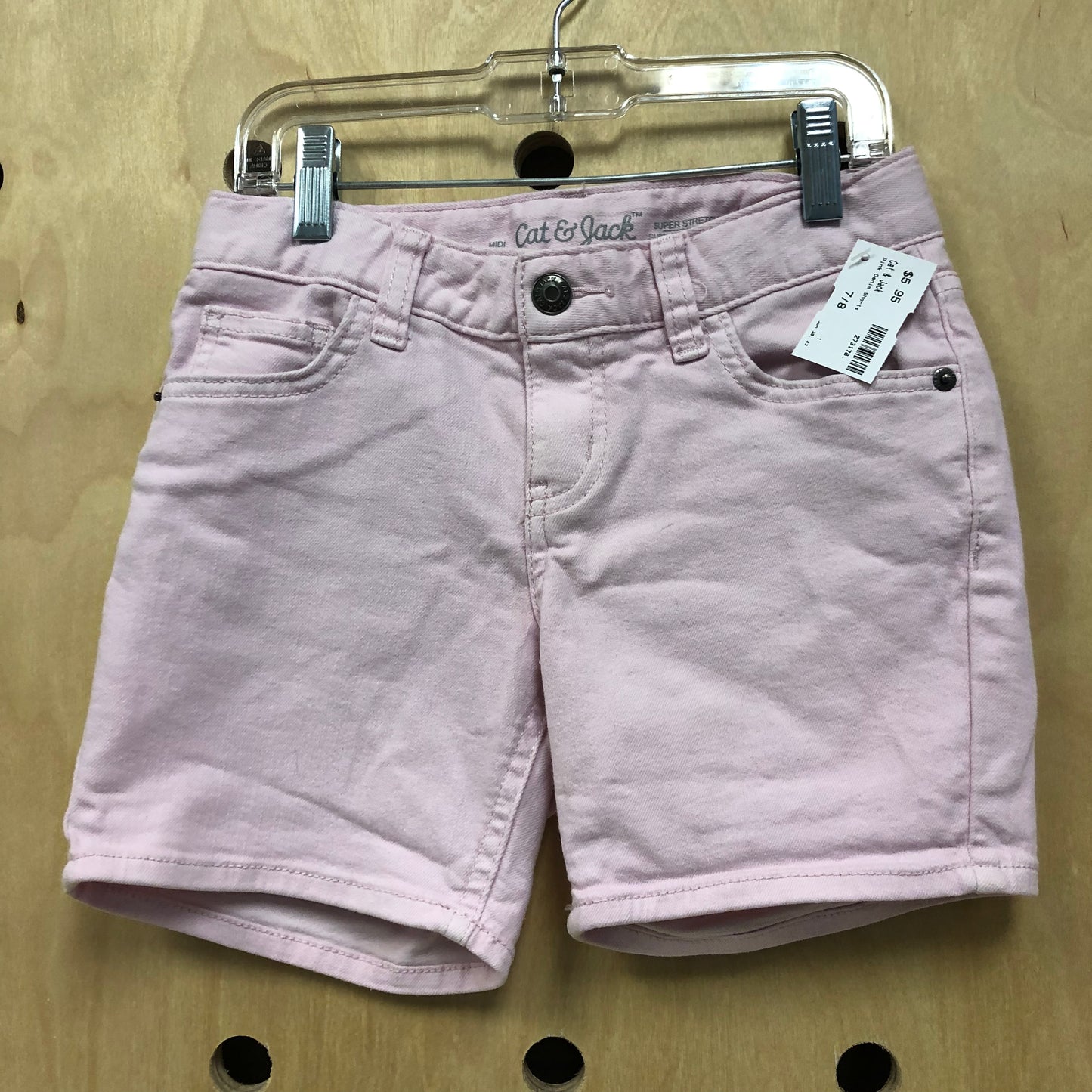 Pink Denim Shorts