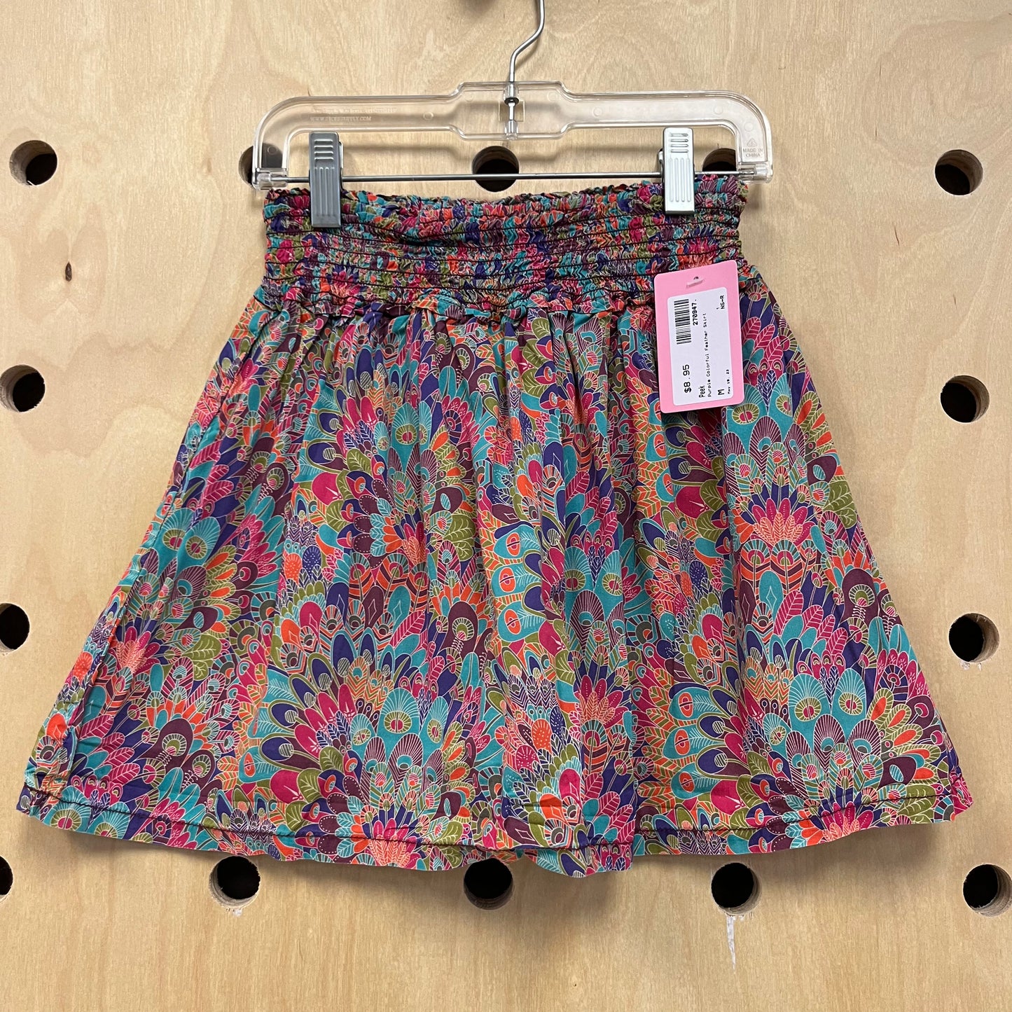 Purple Colorful Feather Skirt