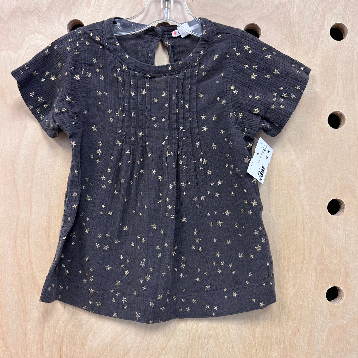 Grey & Gold Star Top