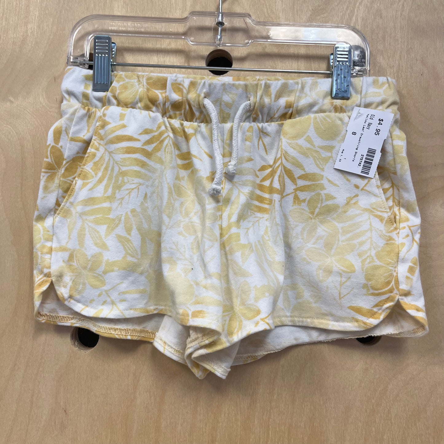 Yellow Leaf Drawstring Shorts