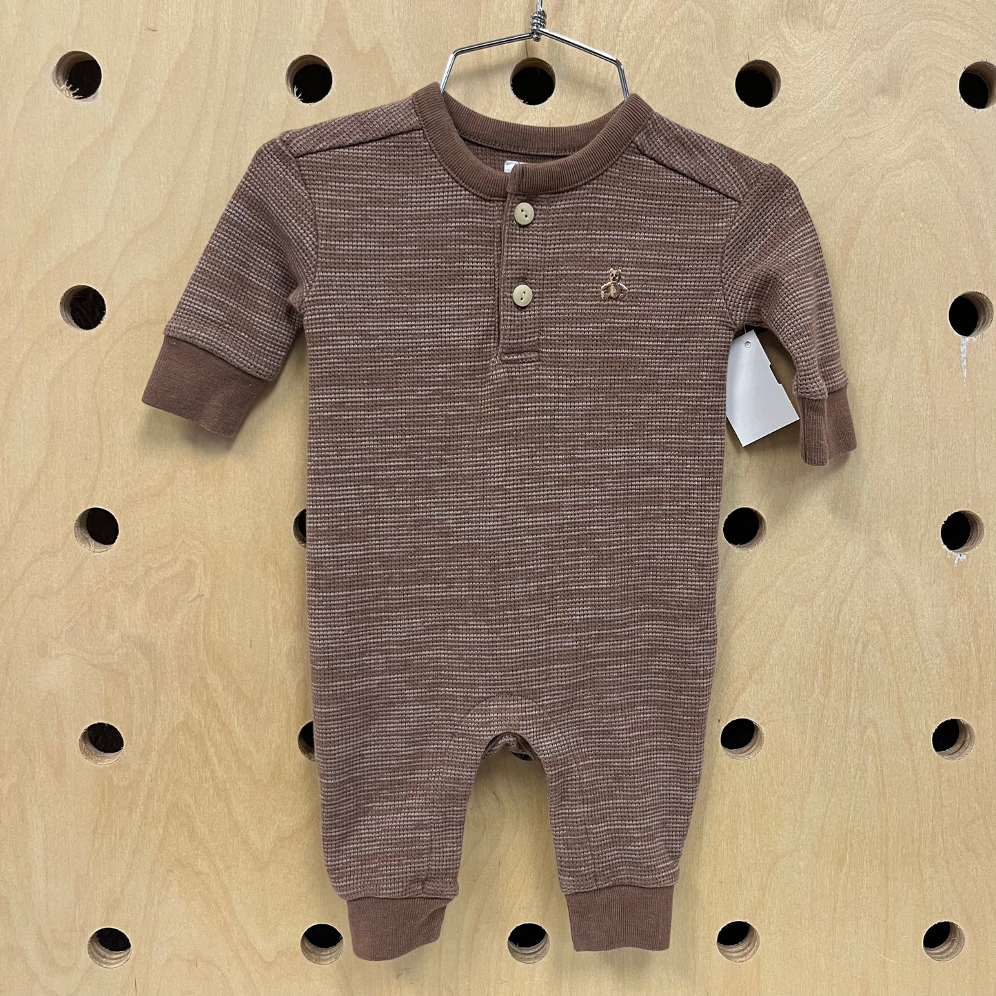 Brown Teddy Applique Romper
