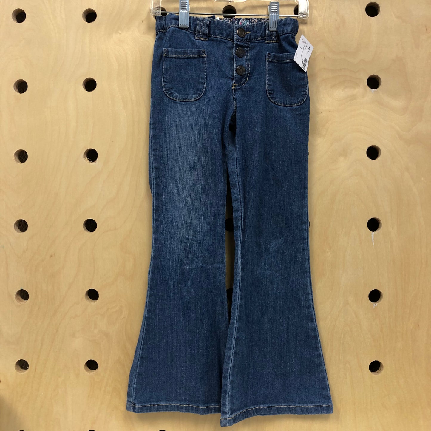 Button Front Flare Denim