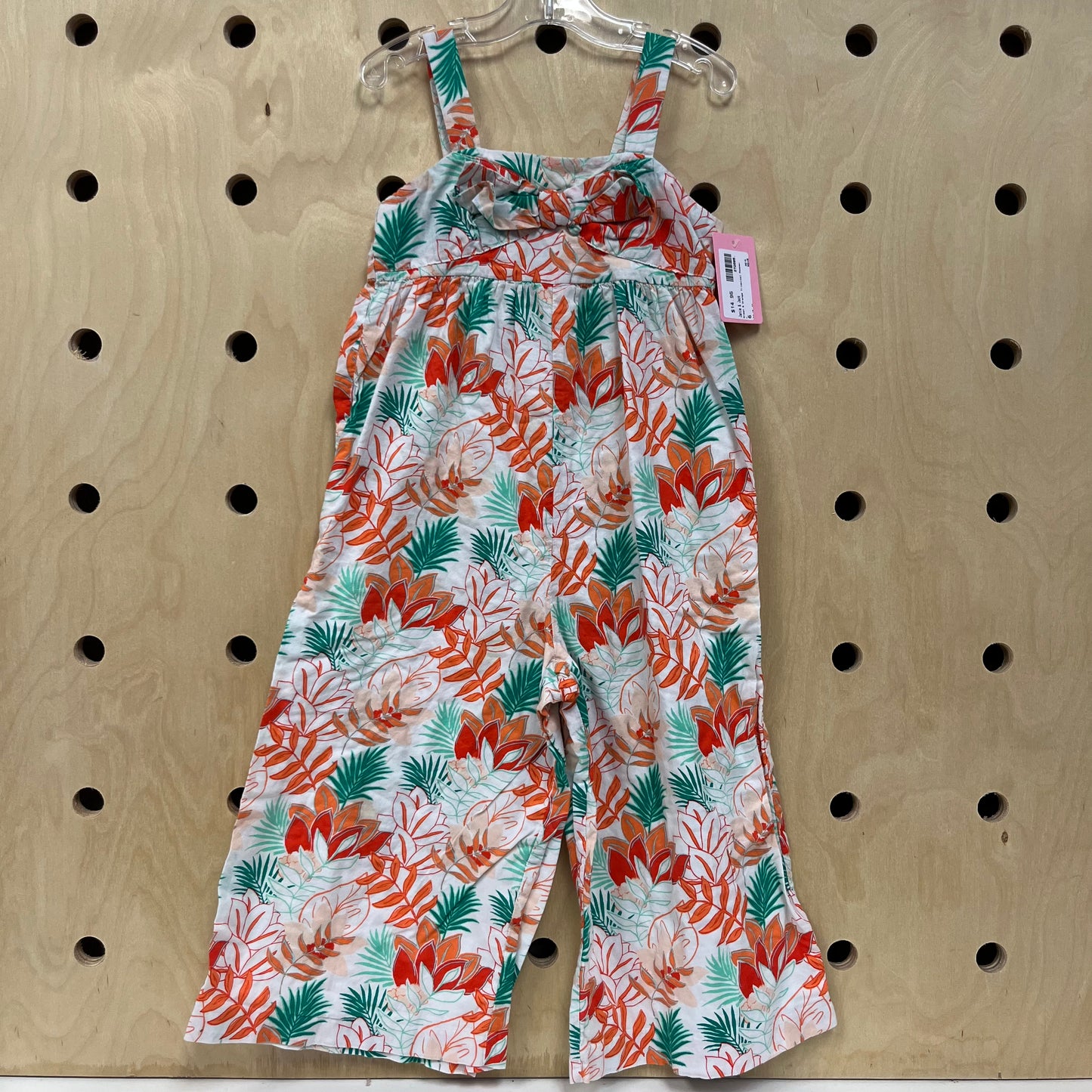 Green & Orange Tropical Romper