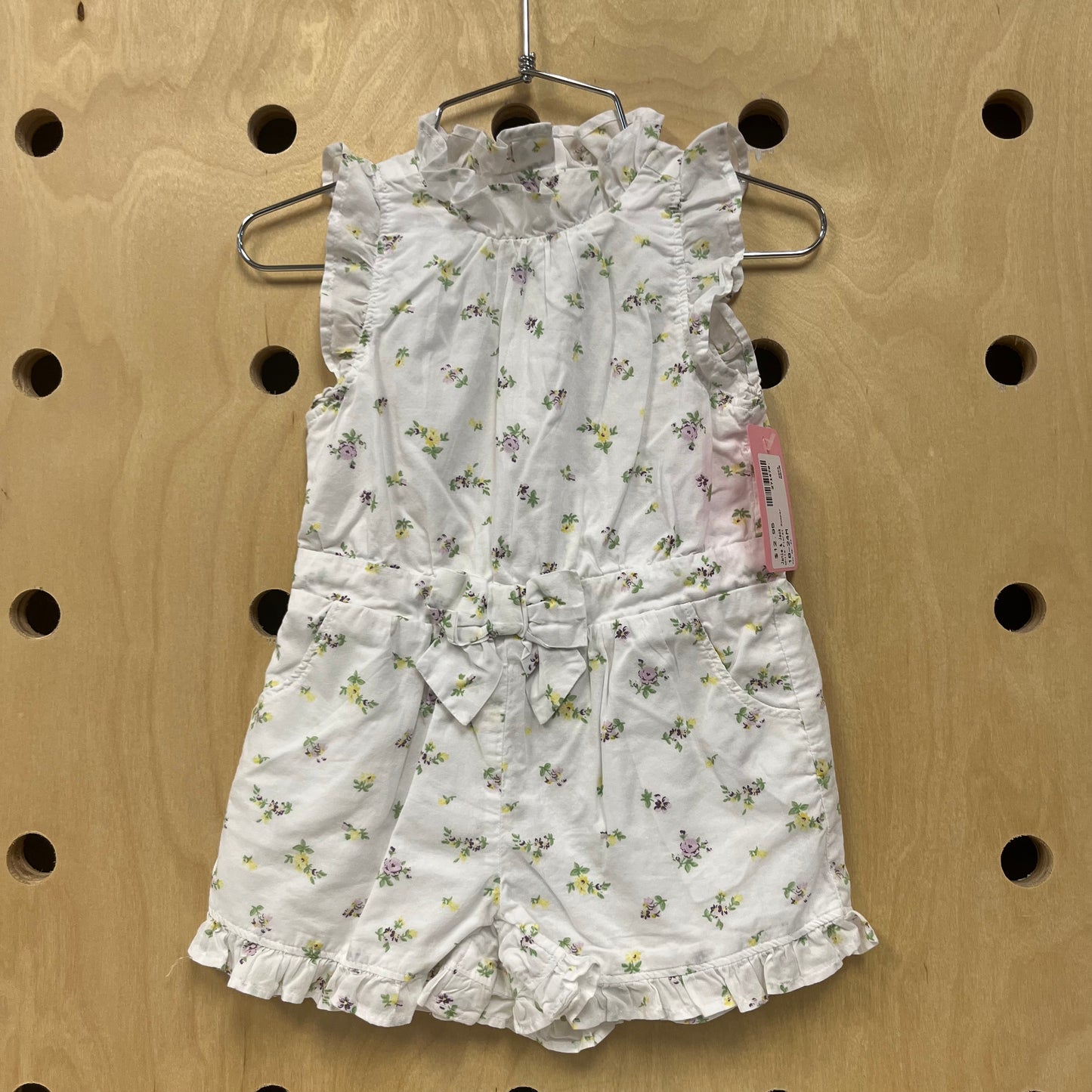 White Floral Romper