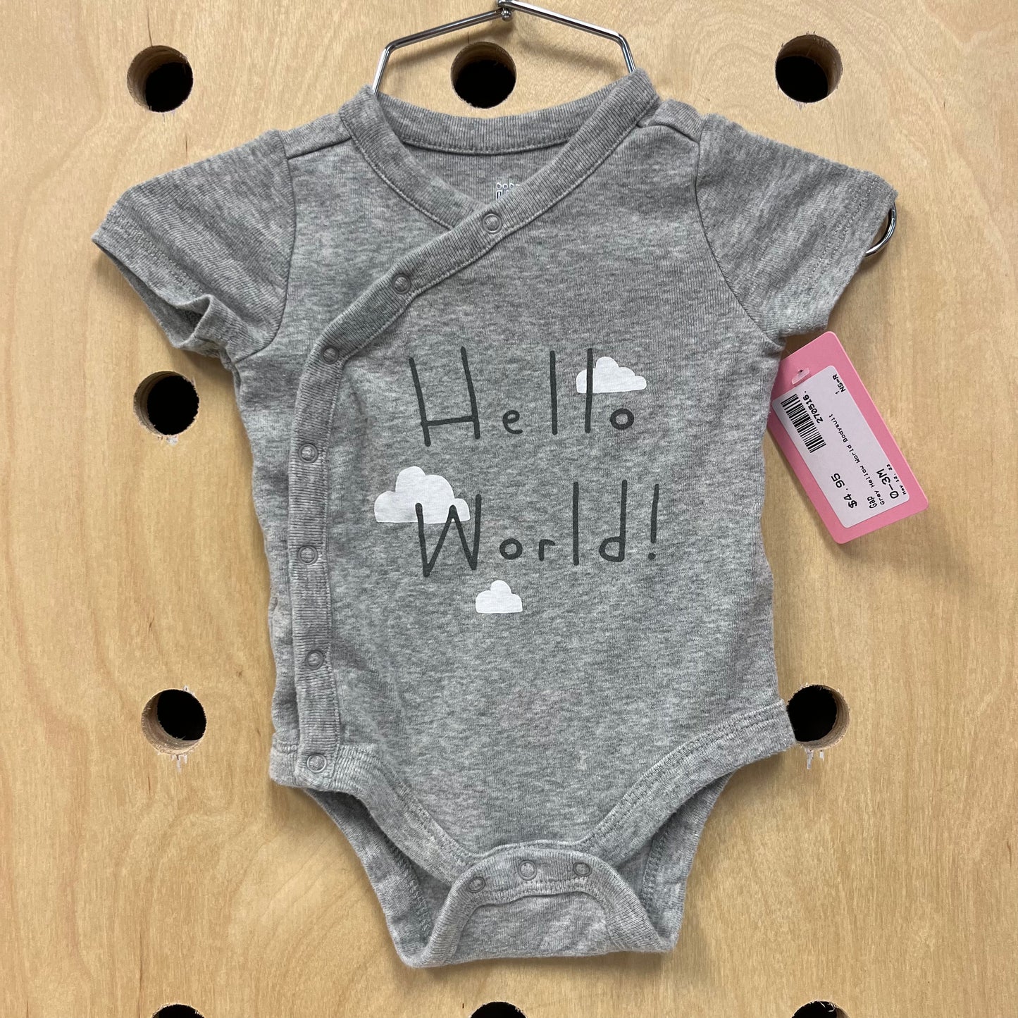 Grey Hello World Bodysuit