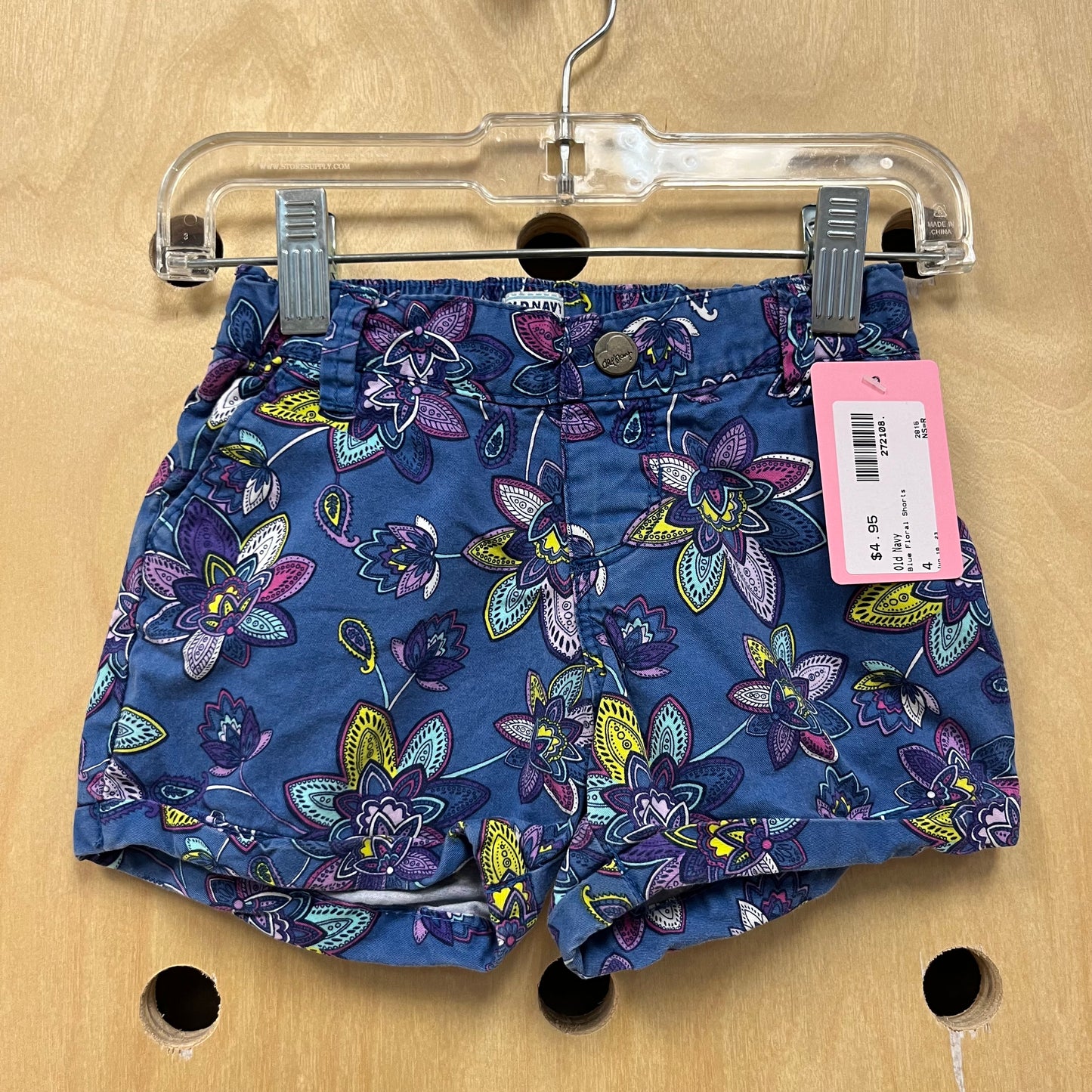 Blue Floral Shorts