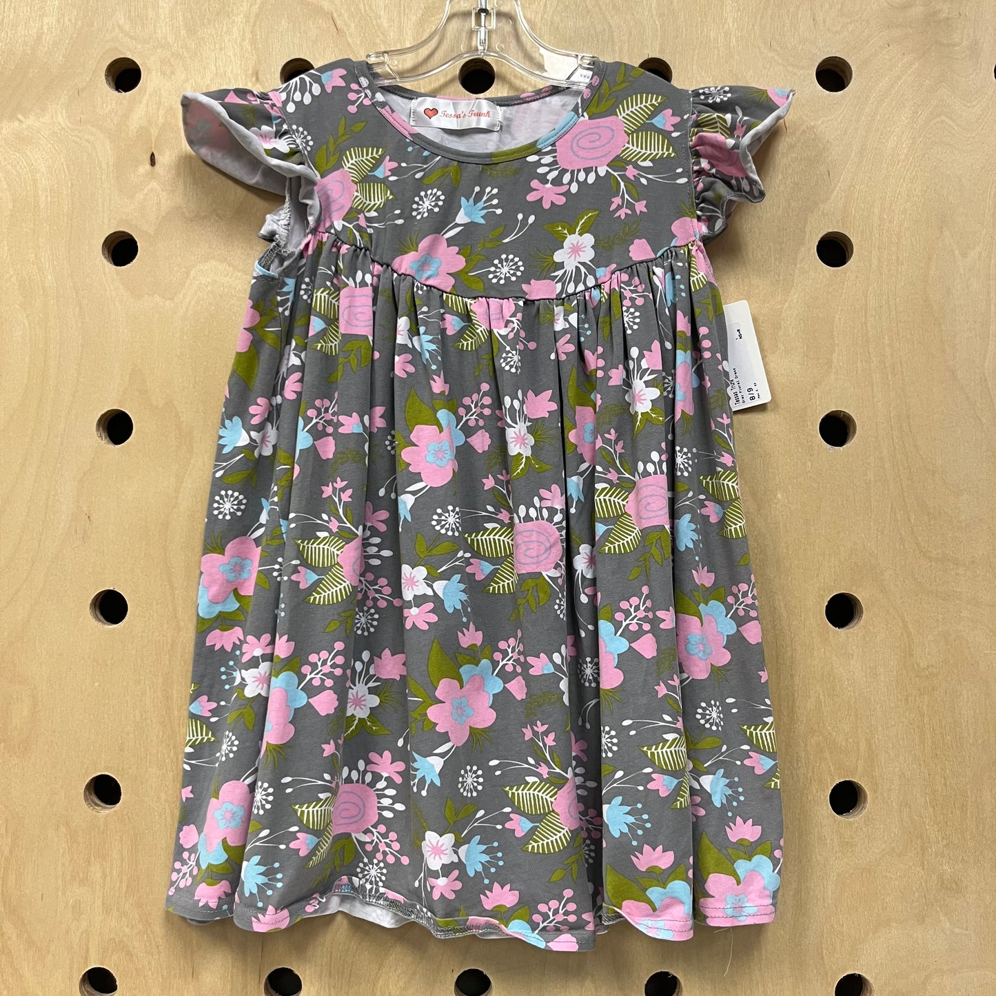 Grey Floral Dress