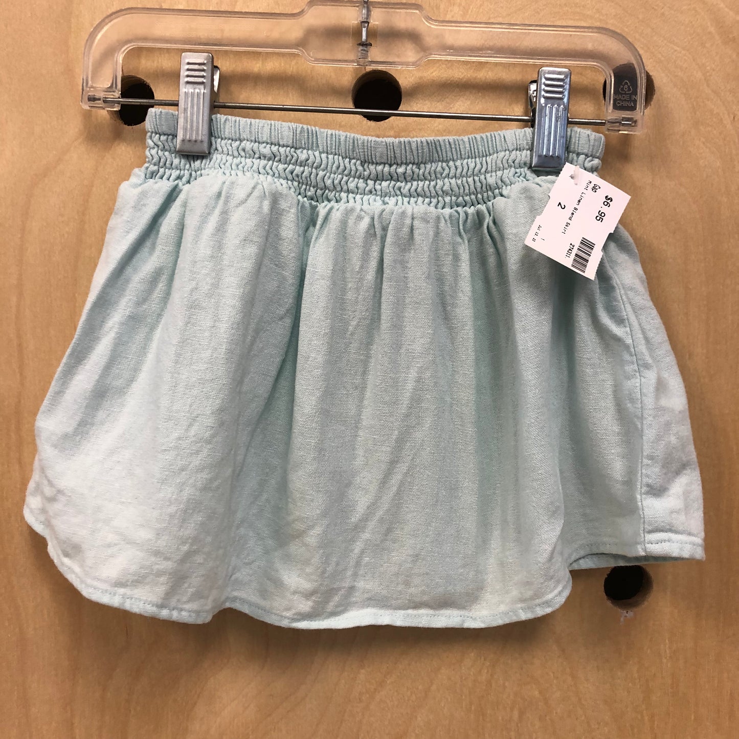 Mint Linen Blend Skirt