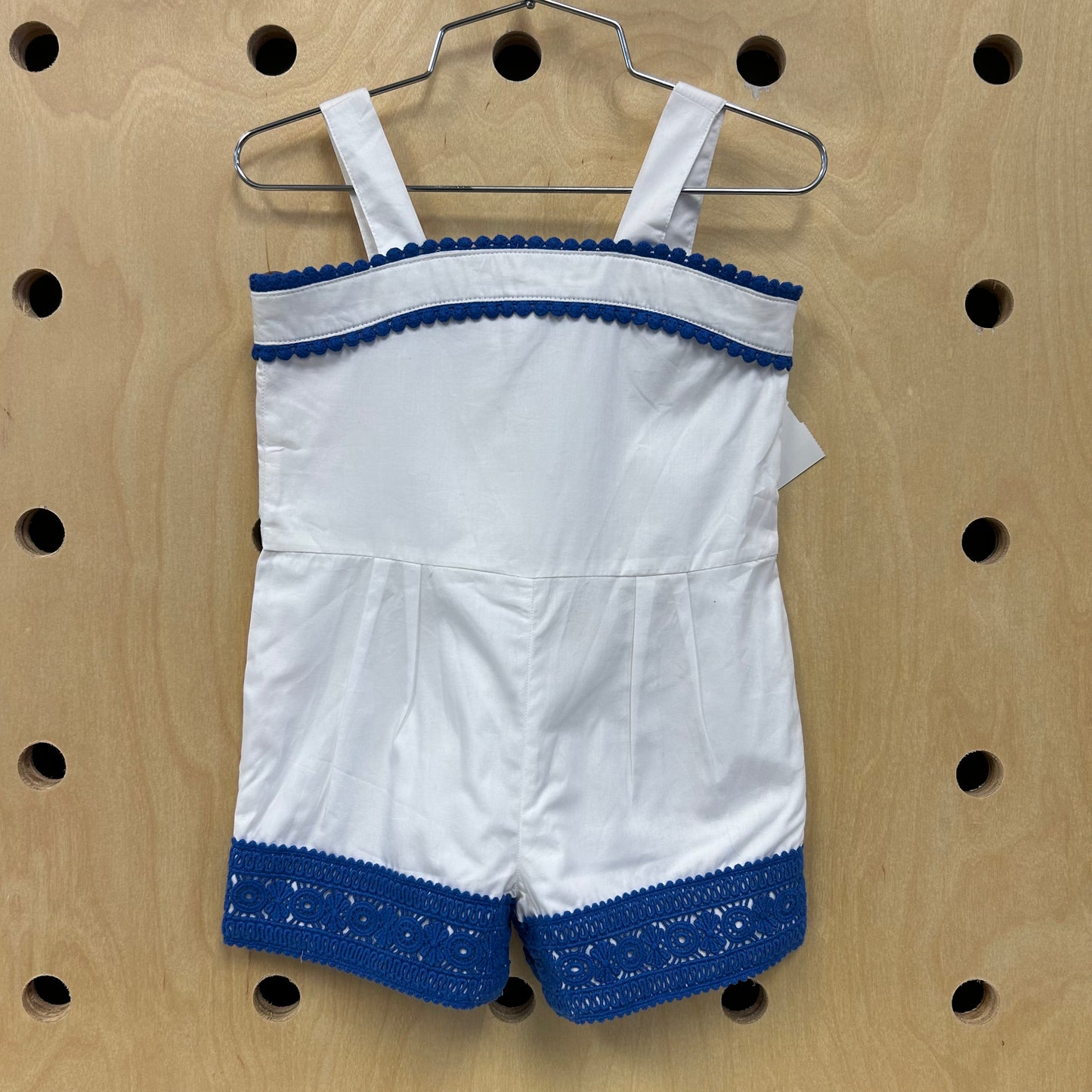 White & Blue Romper NEW!