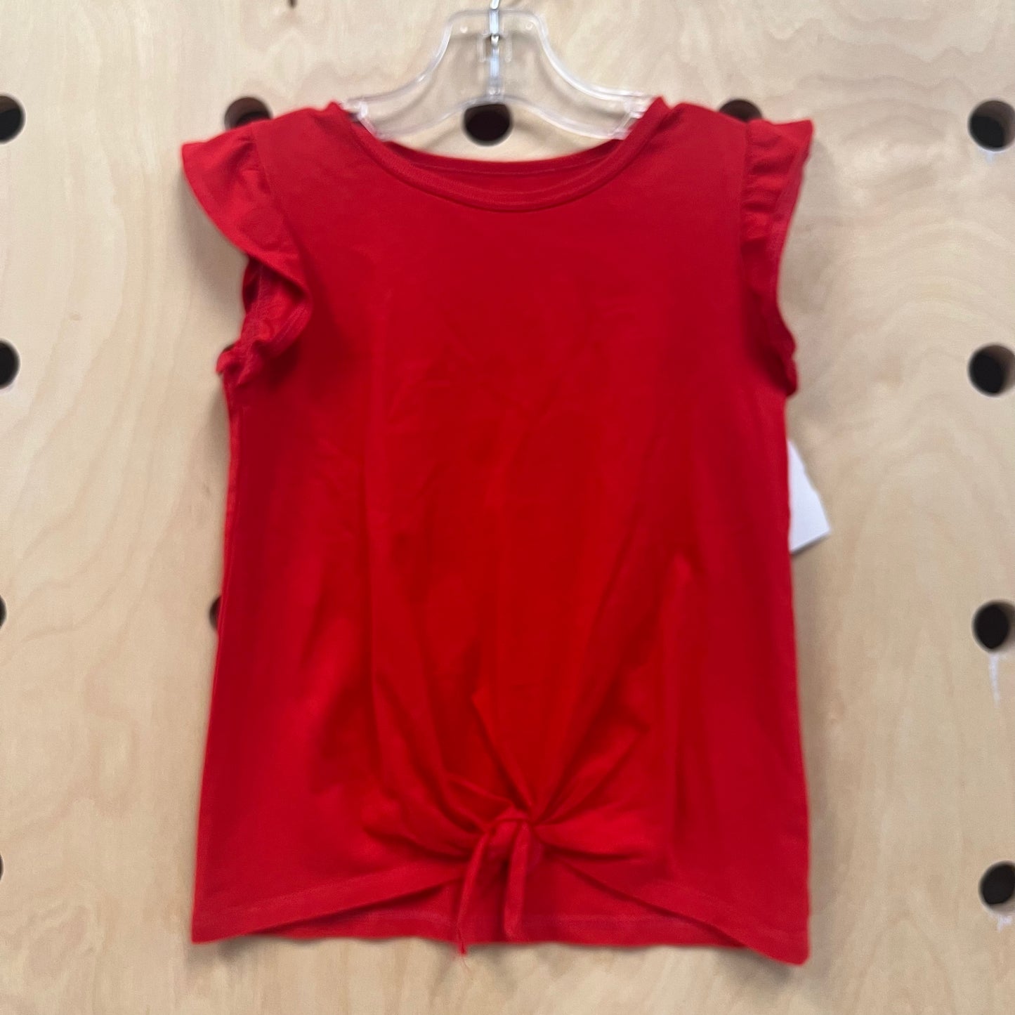 Red Ruffle Sleeve Tee