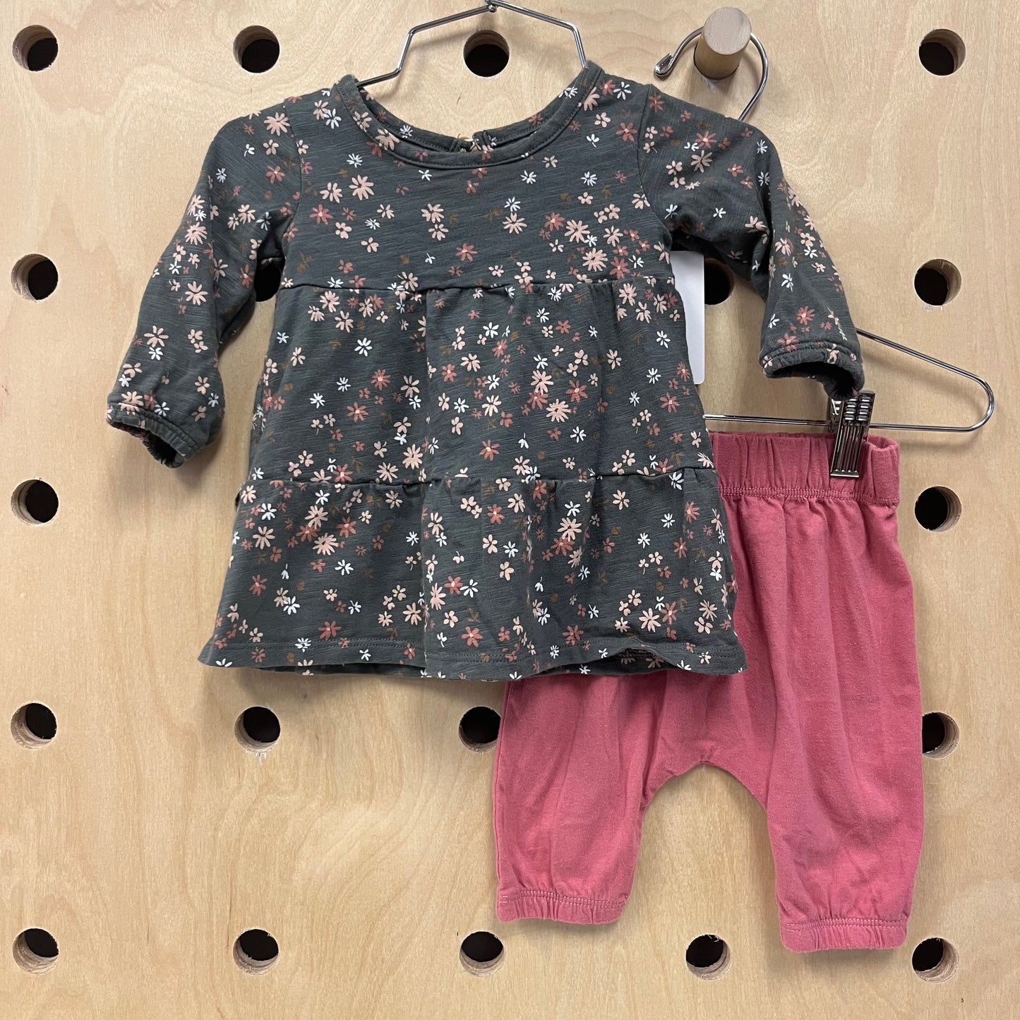Grey Floral Outfit
