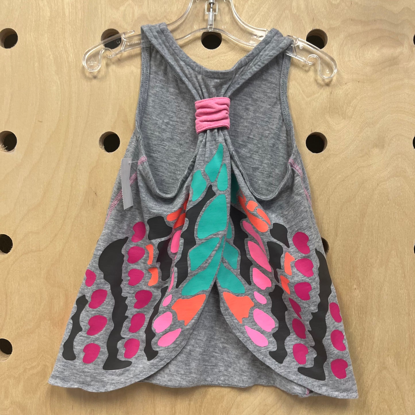 Grey Active Open Back Tank