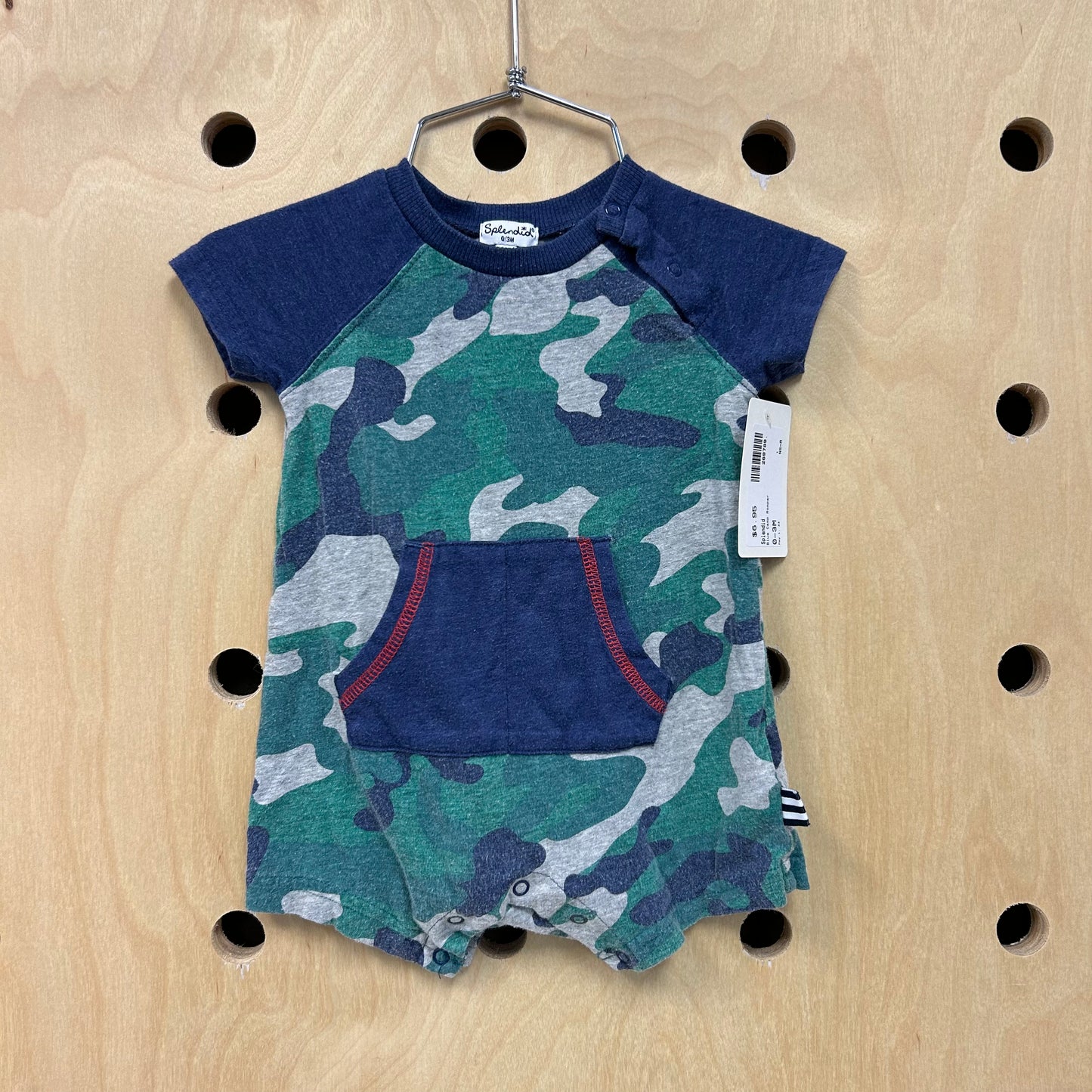 Blue Camo Romper
