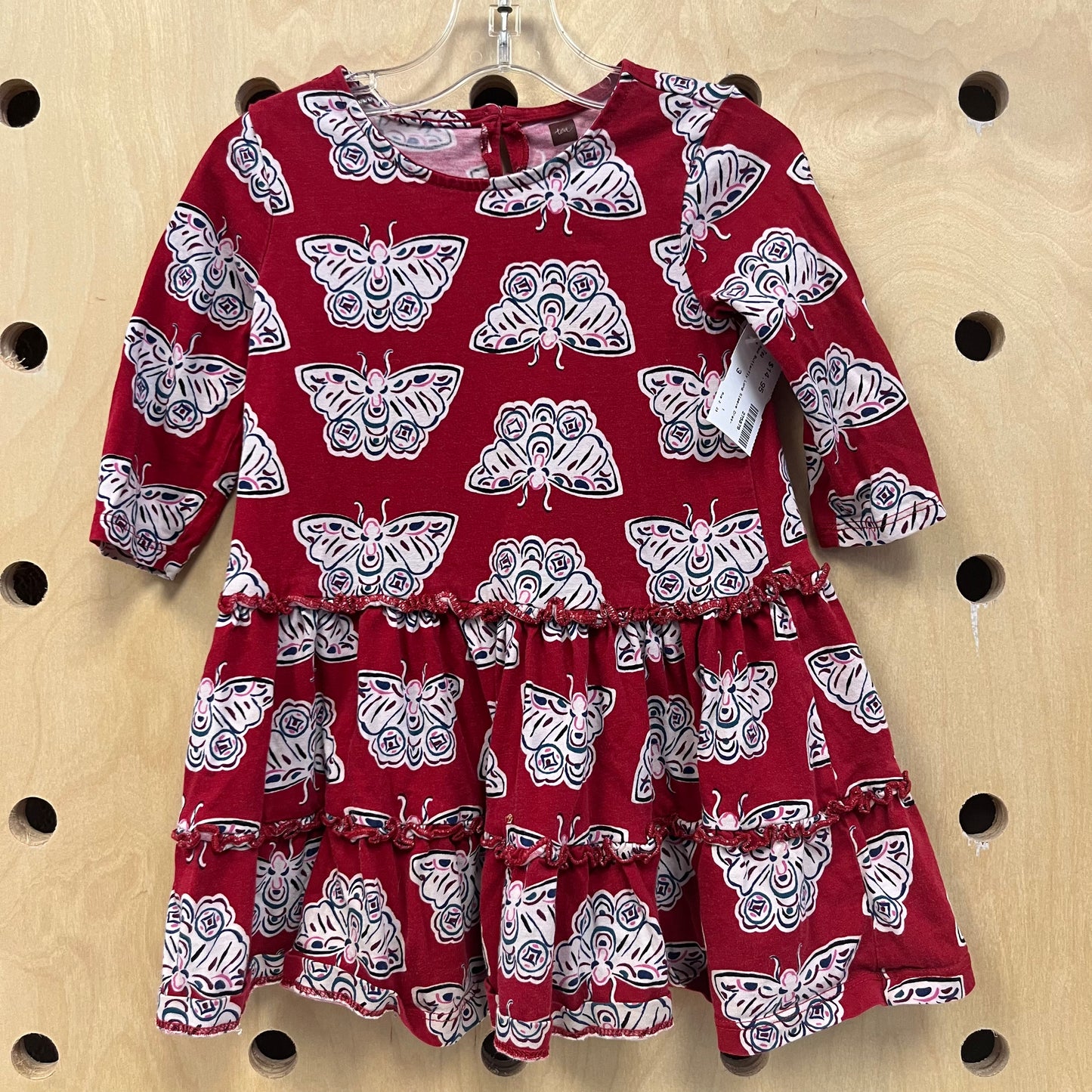 Red Butterfly Long Sleeve Dress