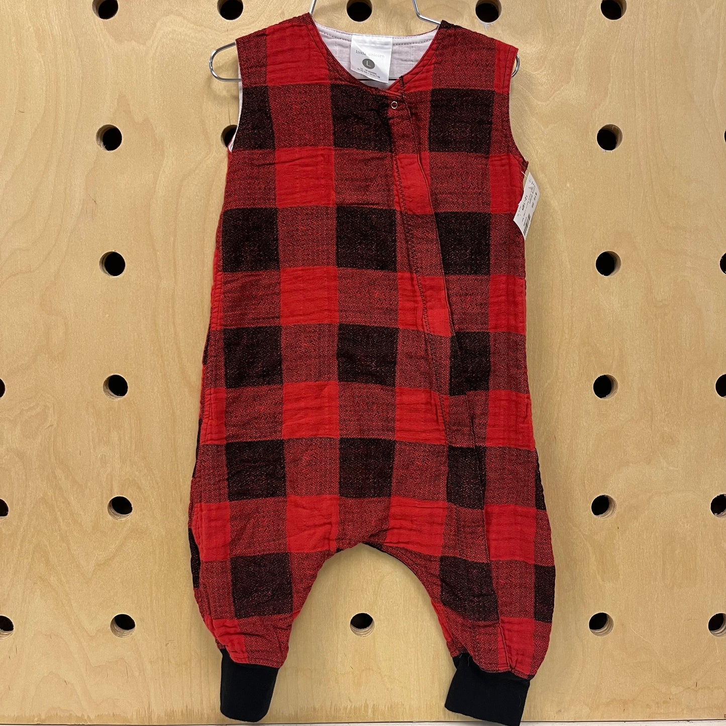 Buffalo Plaid Muslin Lined Romper