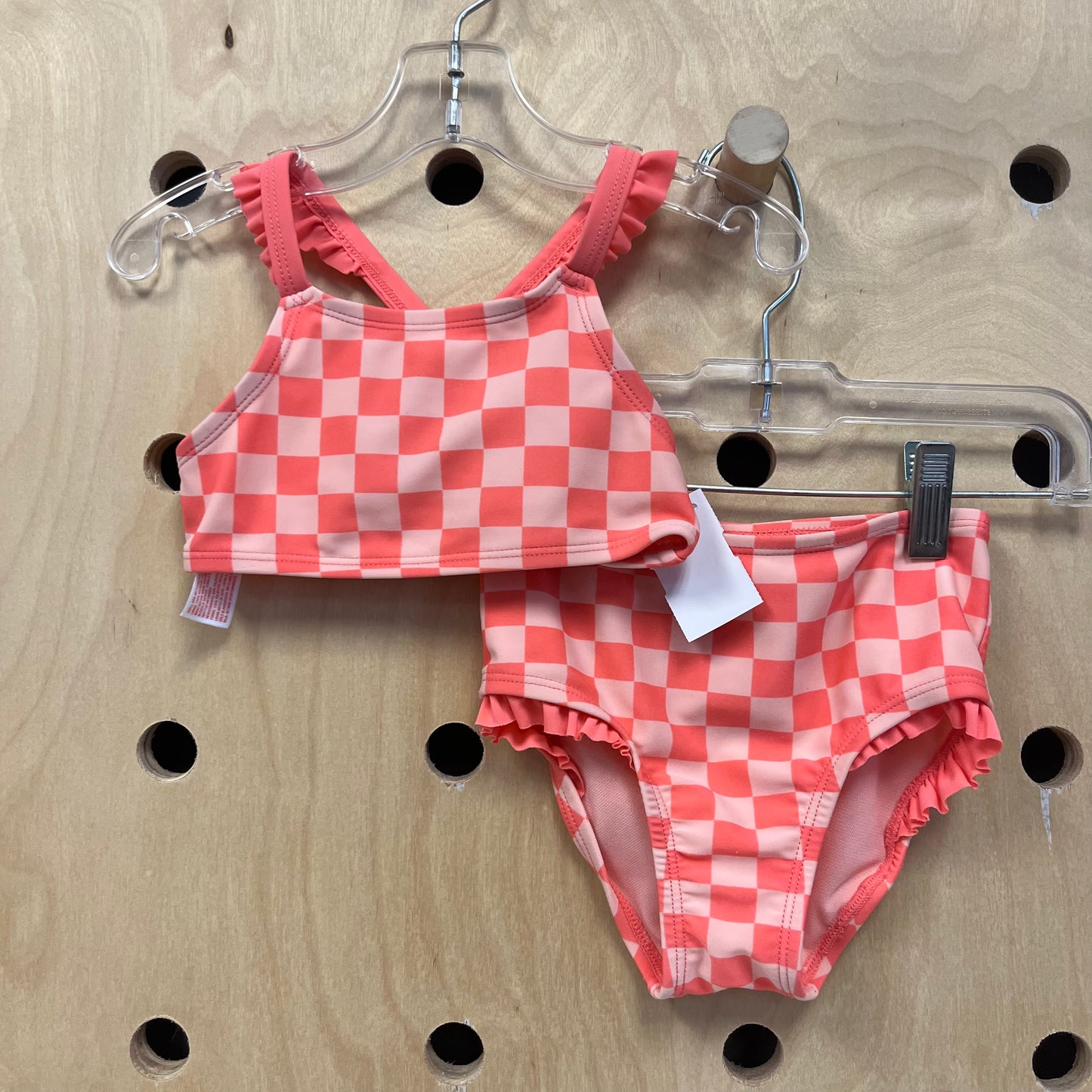 Pink Checkered 2pc. Swimsuit