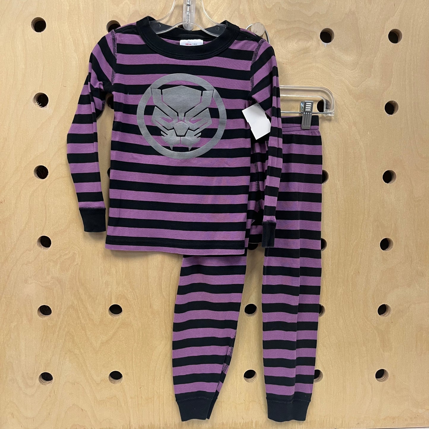 Purple Striped Black Panther PJ Set