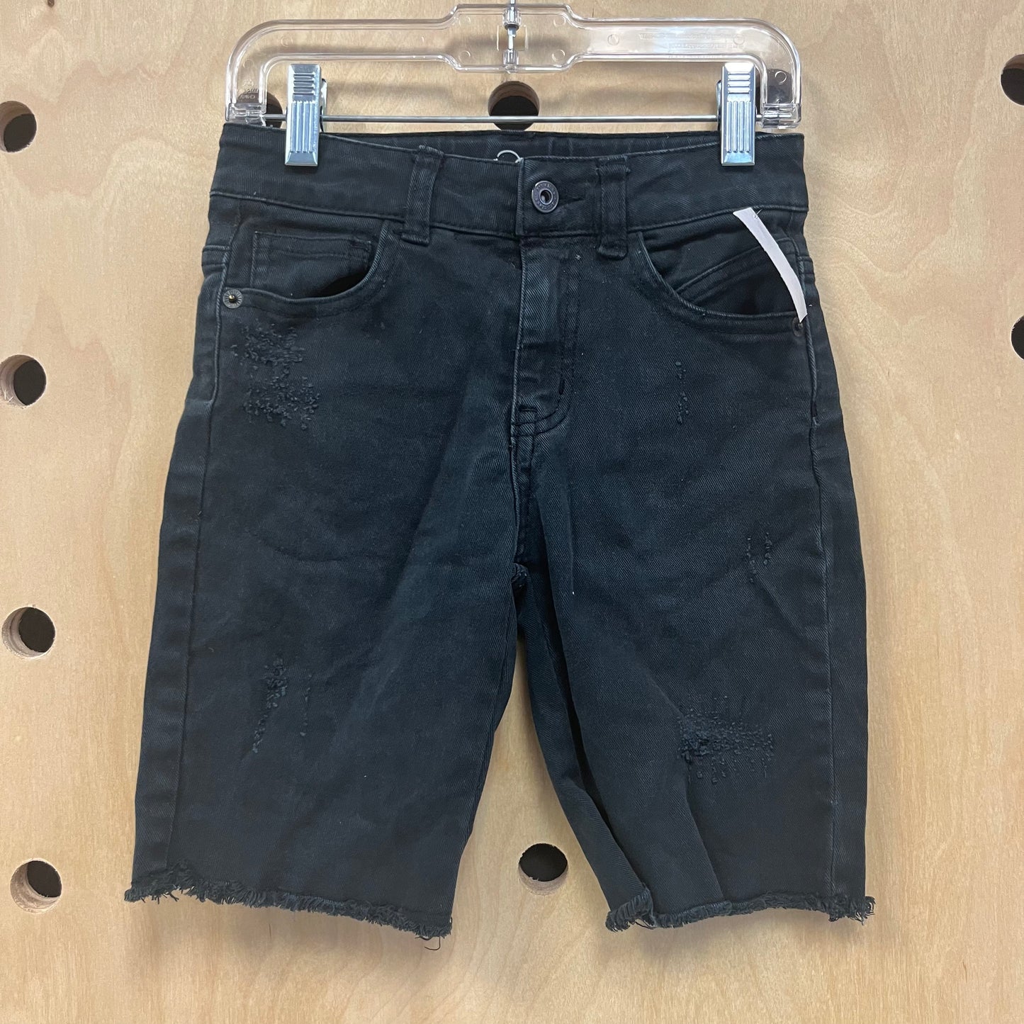 Black Relaxed Fit Denim Shorts
