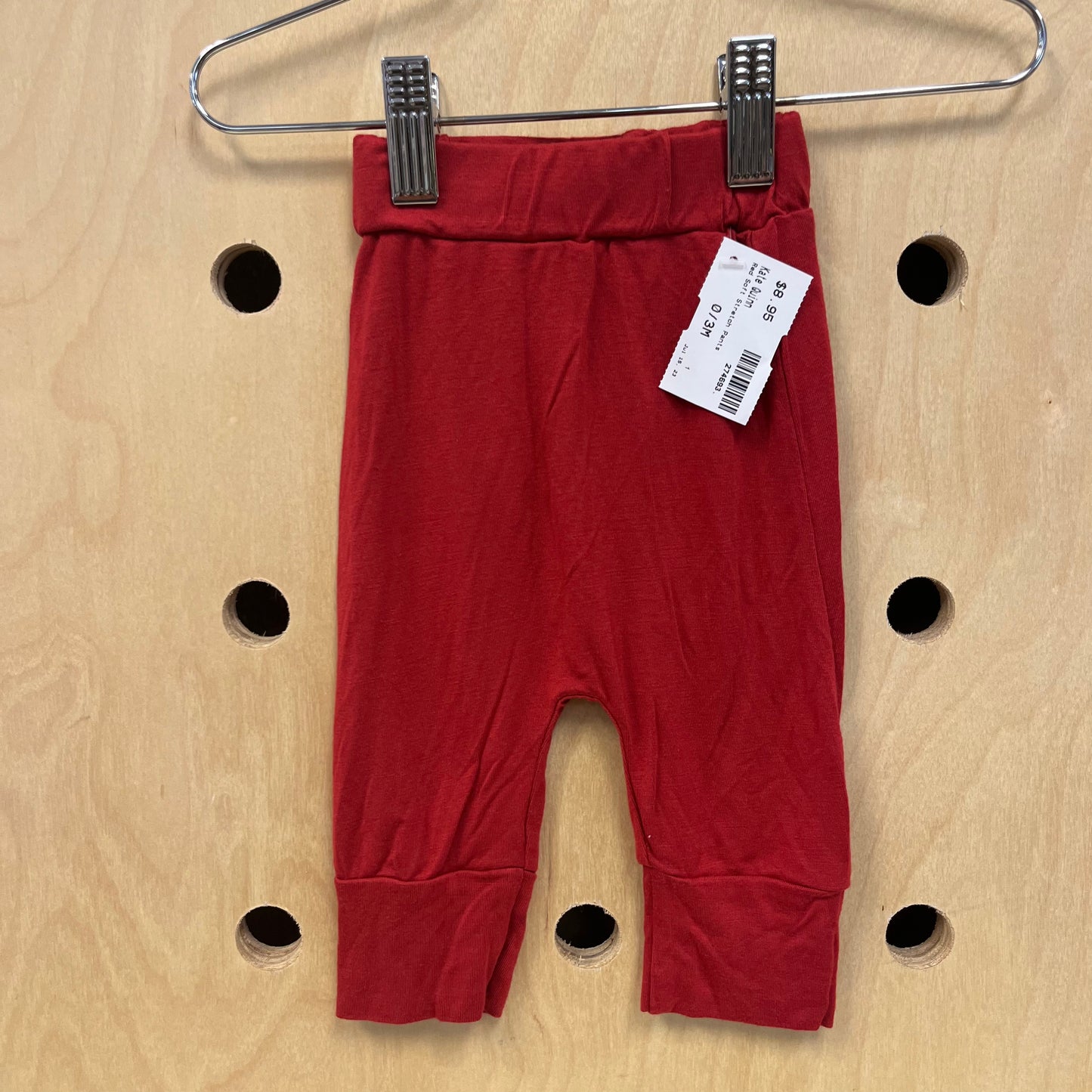 Red Soft Stretch Pants