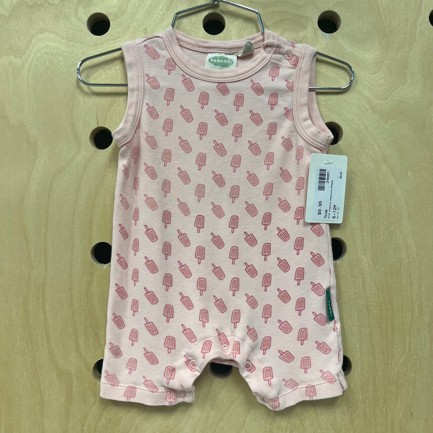 Pink Organic Popsicle Romper