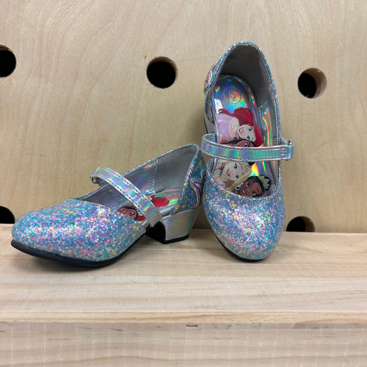 Silver Glitter Princess Heels