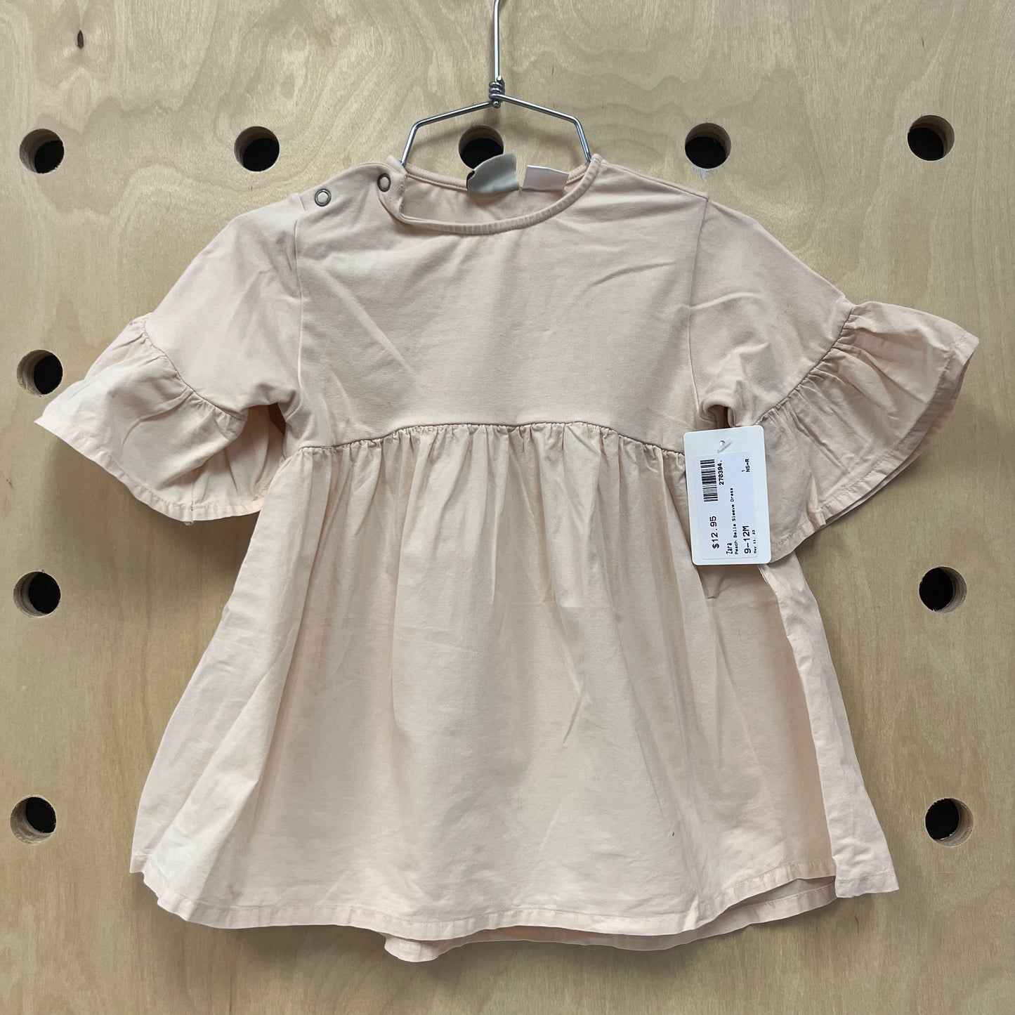 Peach Bell Sleeve Dress