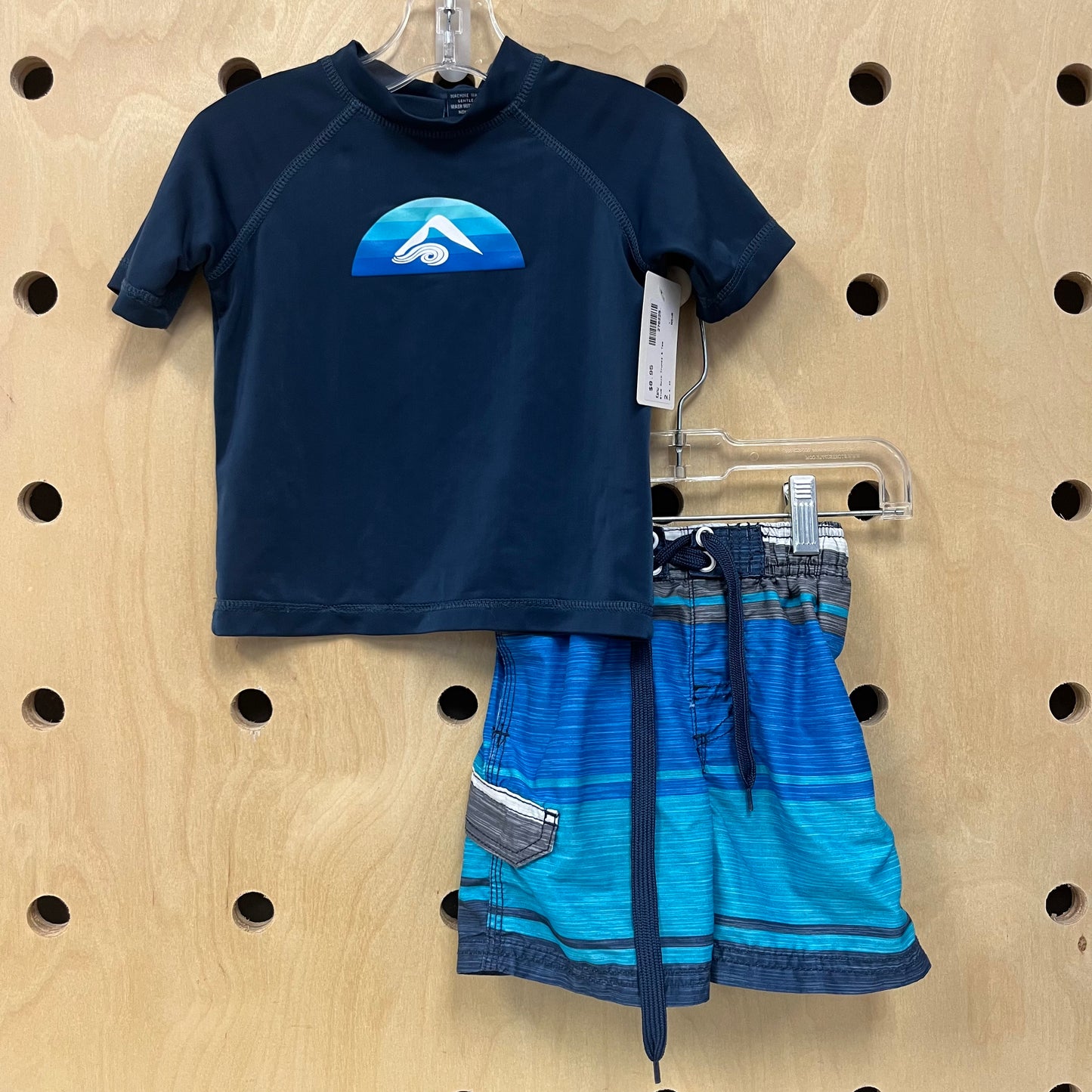 Blue Swim Trunks & Tee