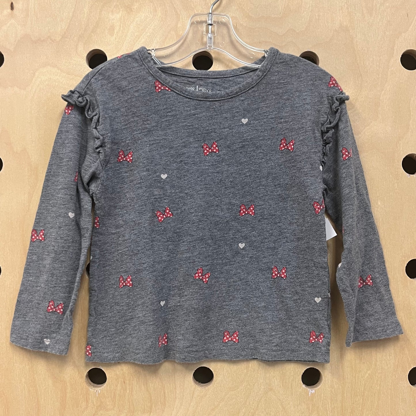 Minnie Bow Grey Long Sleeve