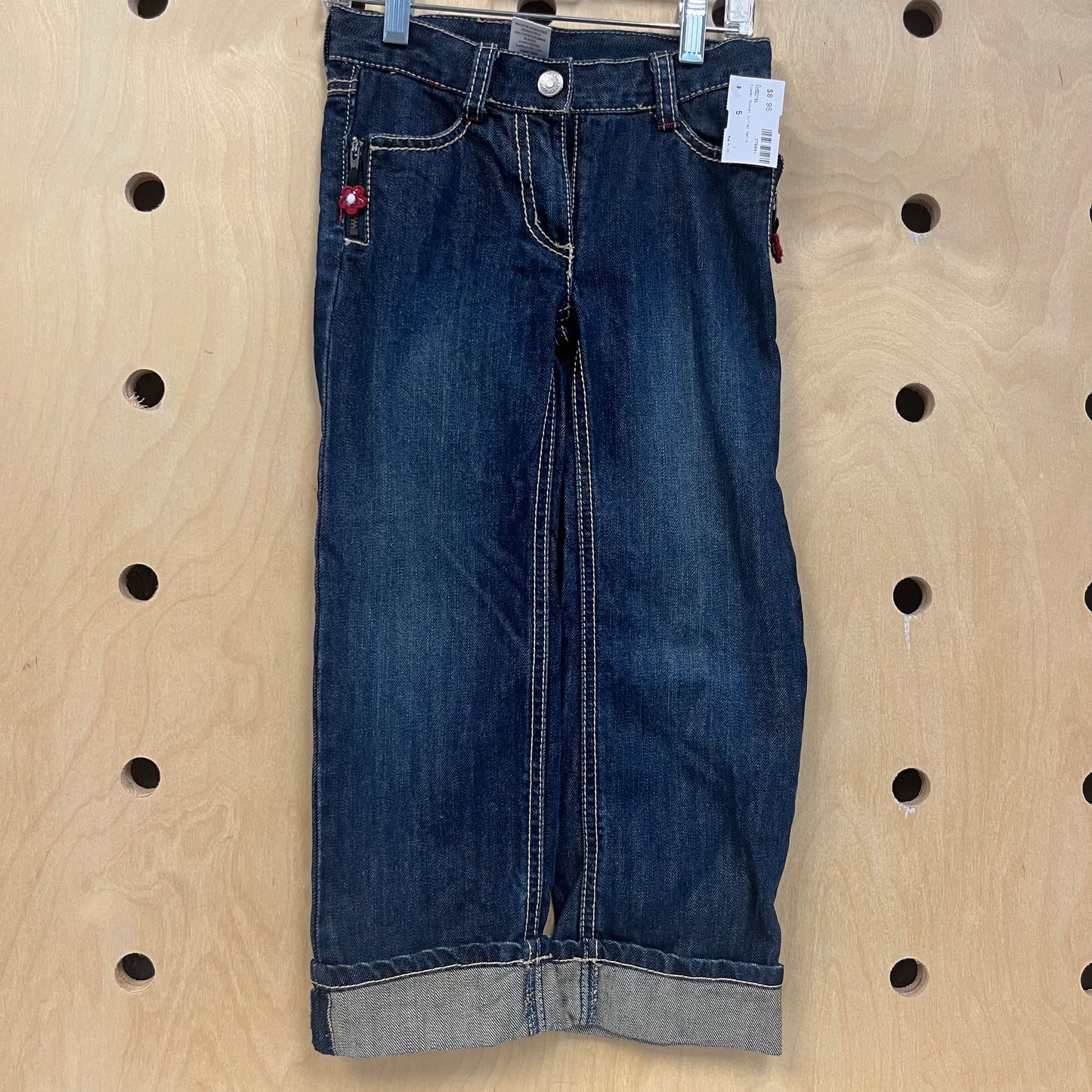 Zipper Pocket Cuffed Denim