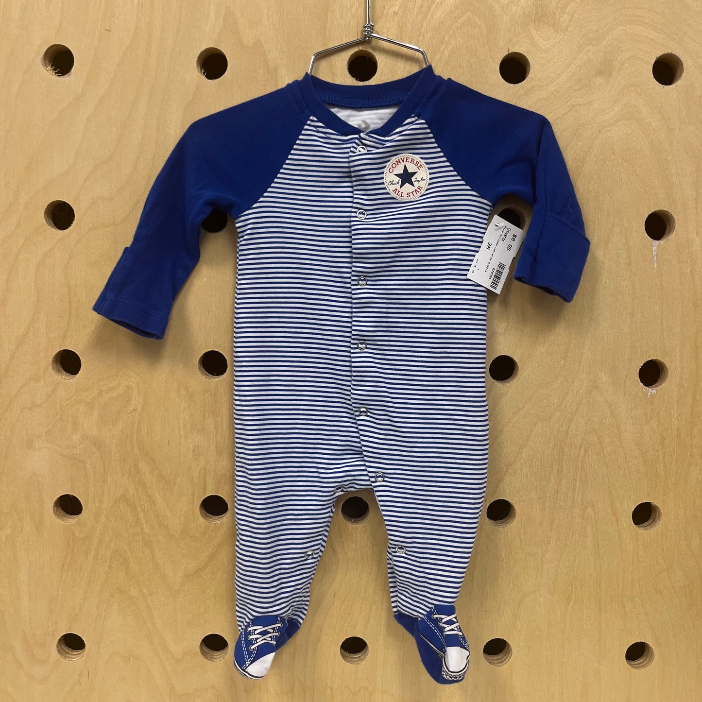 Blue Striped Converse Footies