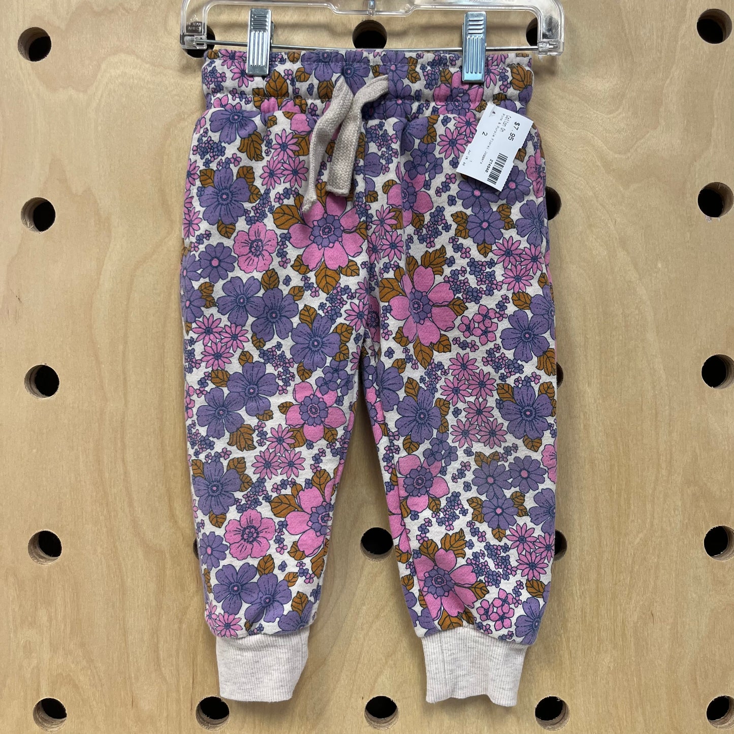 Pink & Purple Floral Joggers