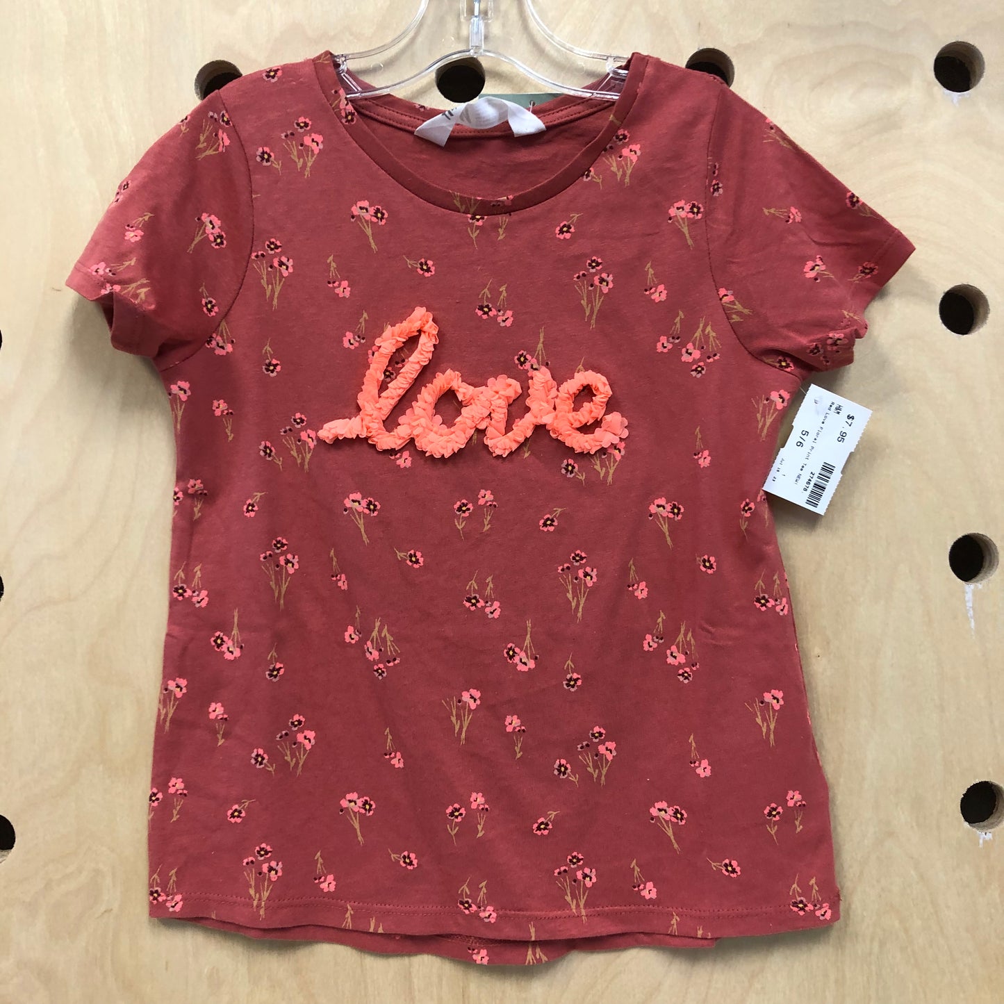 Red Love Floral Print Tee NEW!