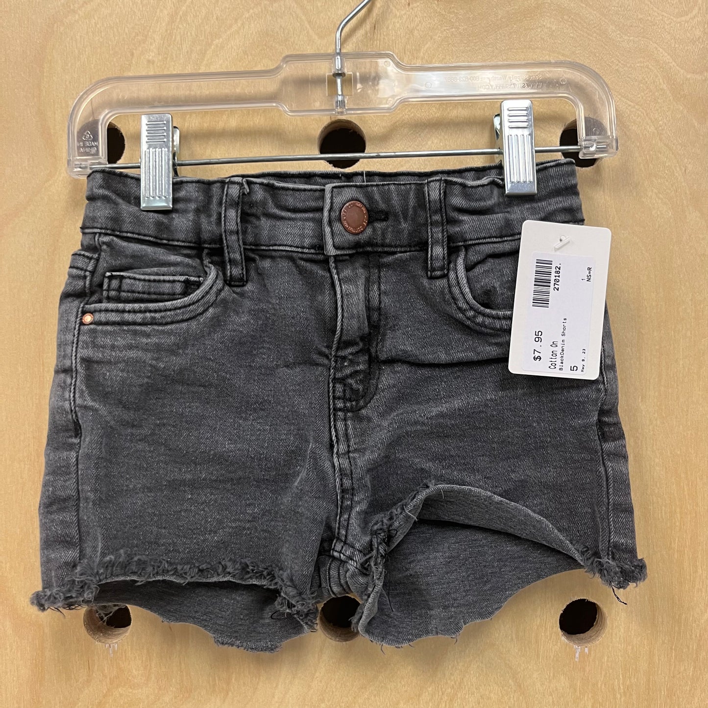 Black Denim Shorts