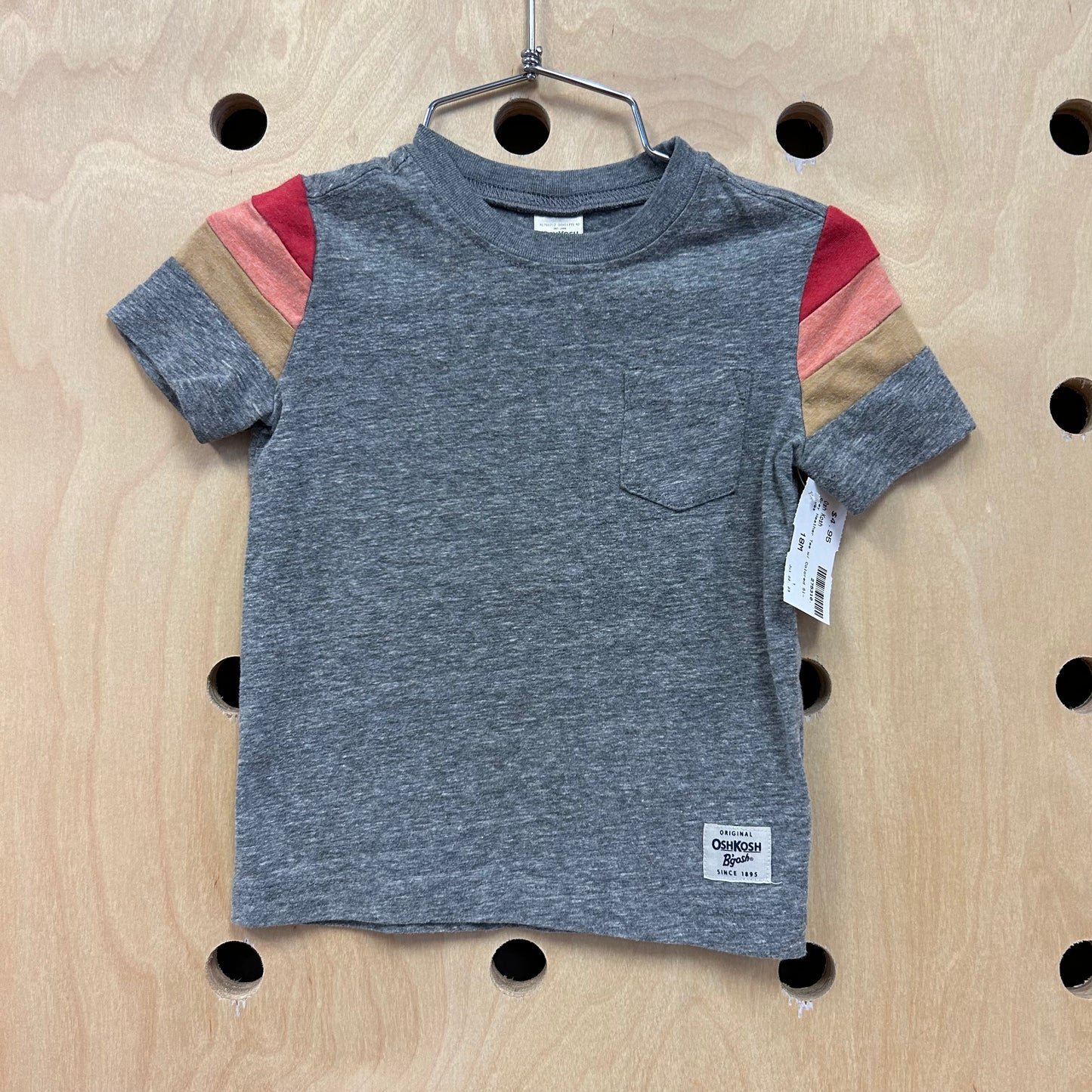 Grey Heather Tee w/ Colored Sleeves