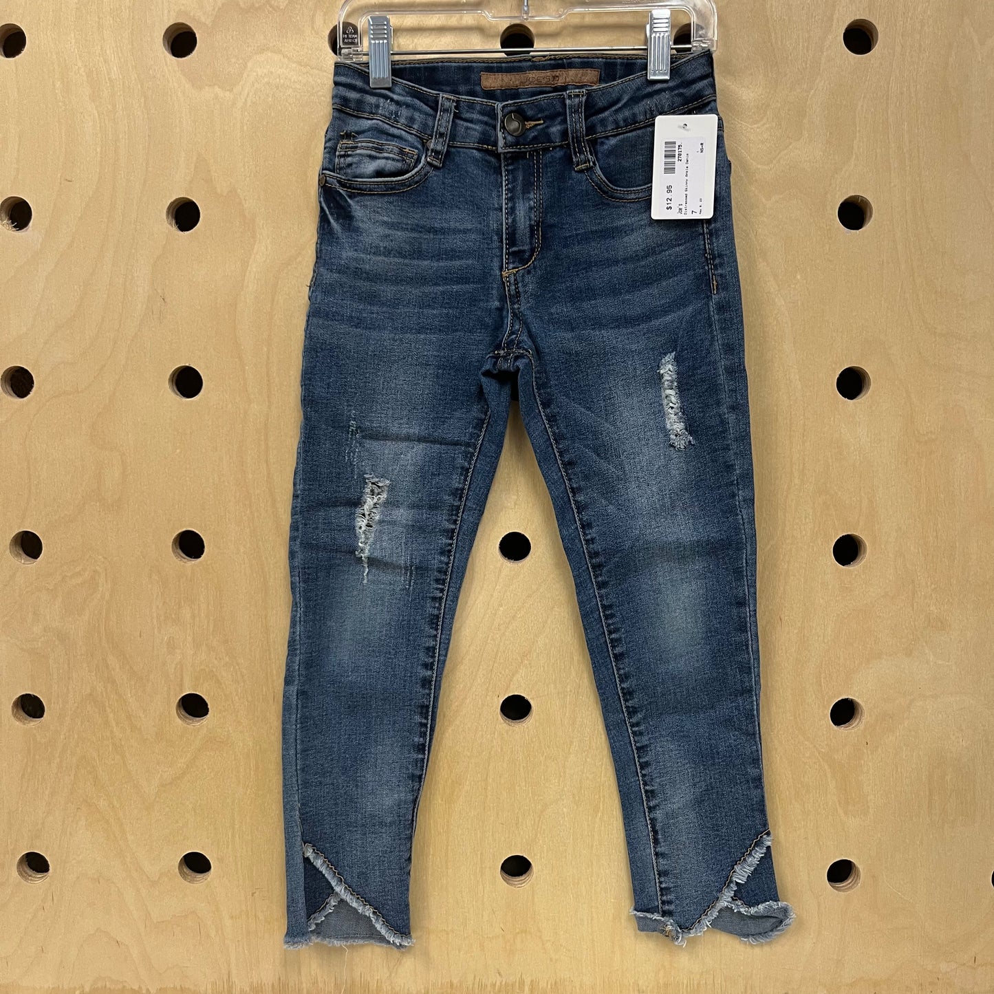 Distressed Skinny Ankle Denim