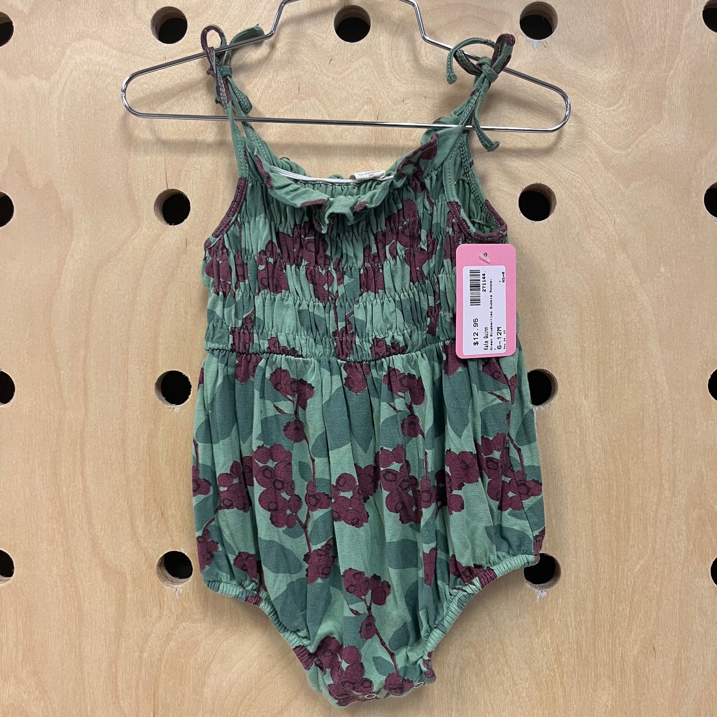 Green Blueberries Bubble Romper