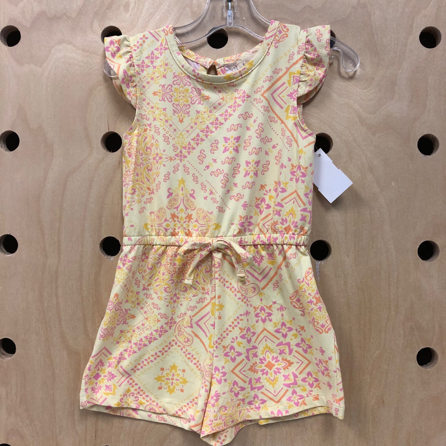 Yellow & Pink Floral Romper