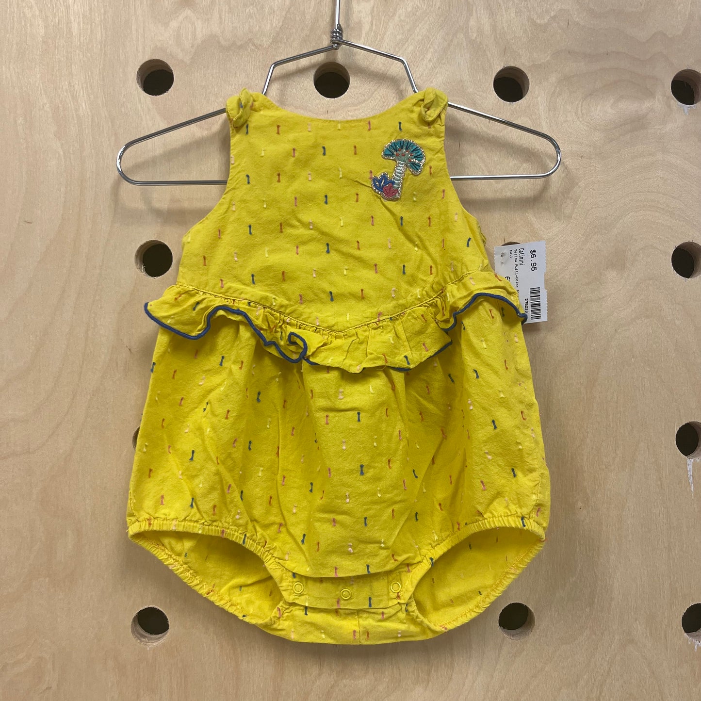 Yellow Multi-Color Stitch Bodysuit