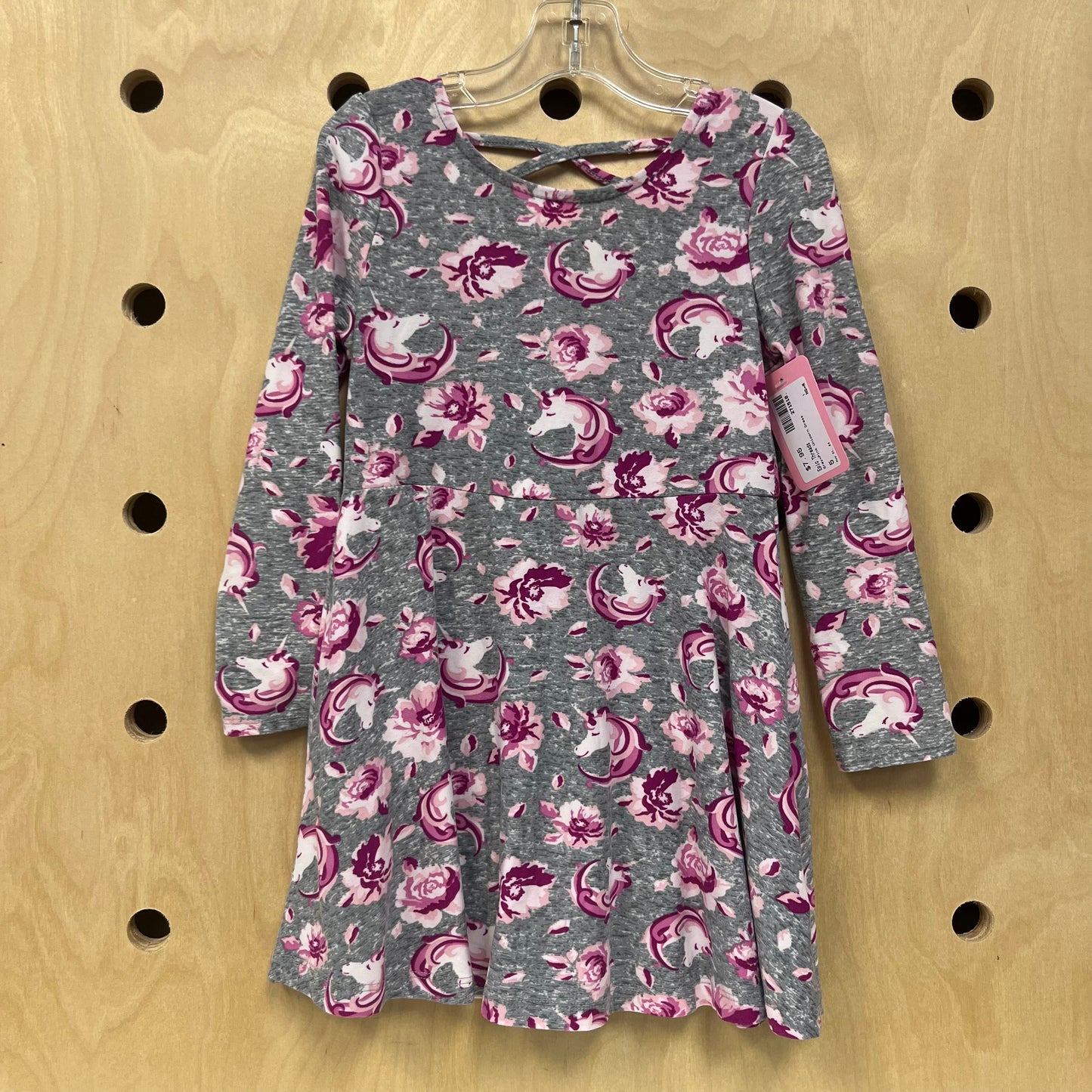 Grey+Pink Unicorn Dress