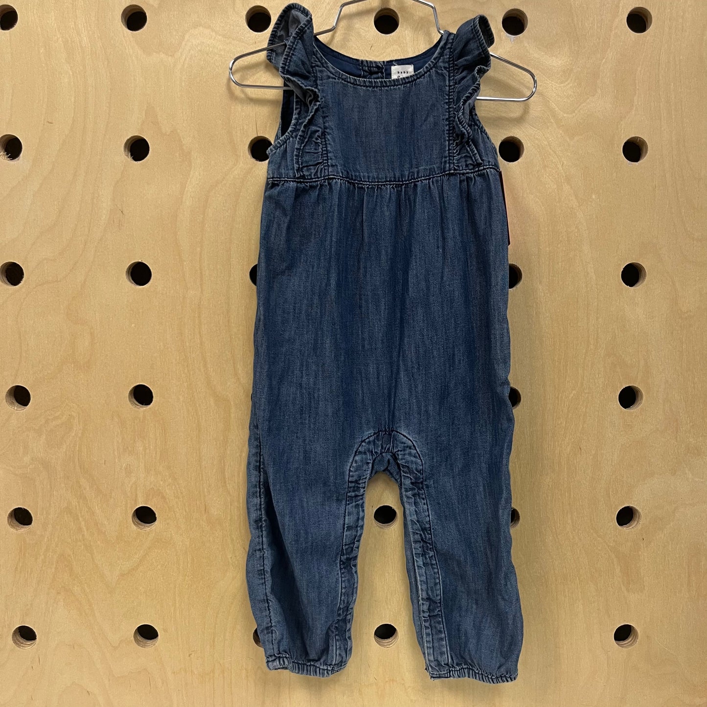 Denim Ruffle Romper
