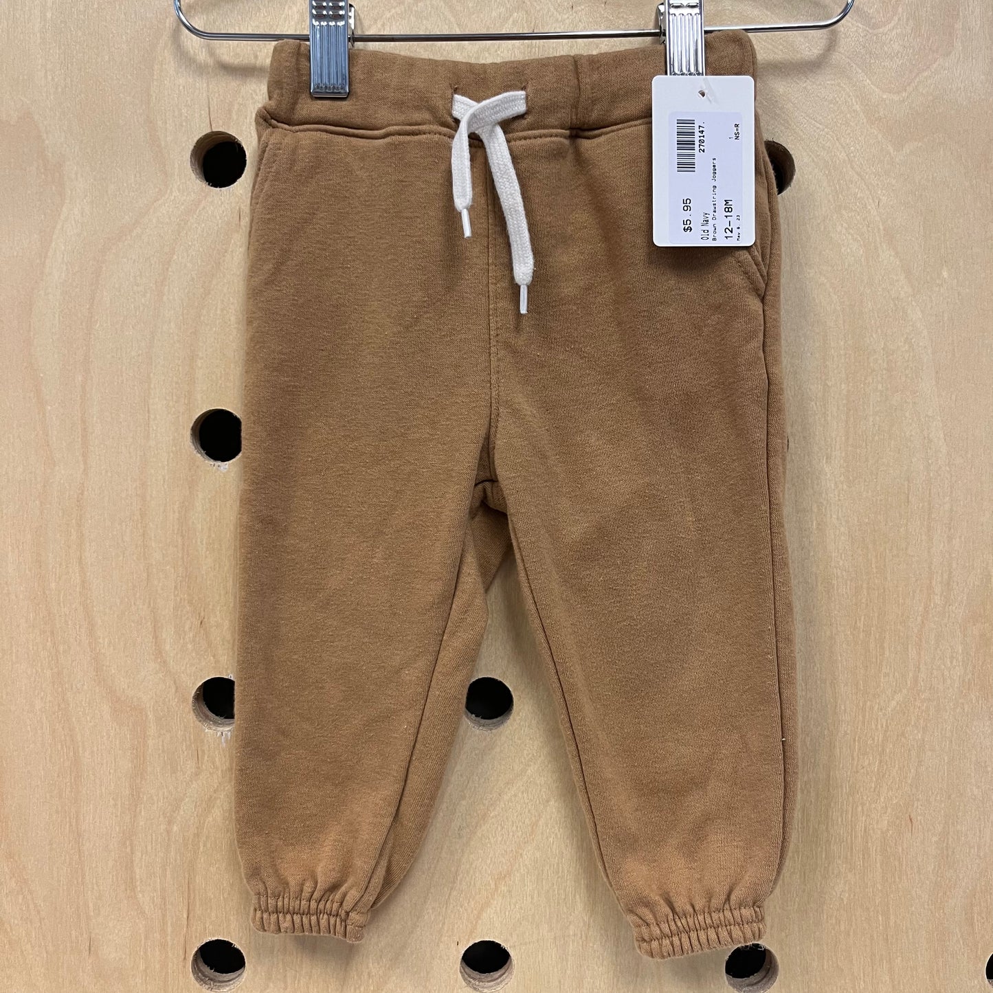 Brown Drawstring Joggers