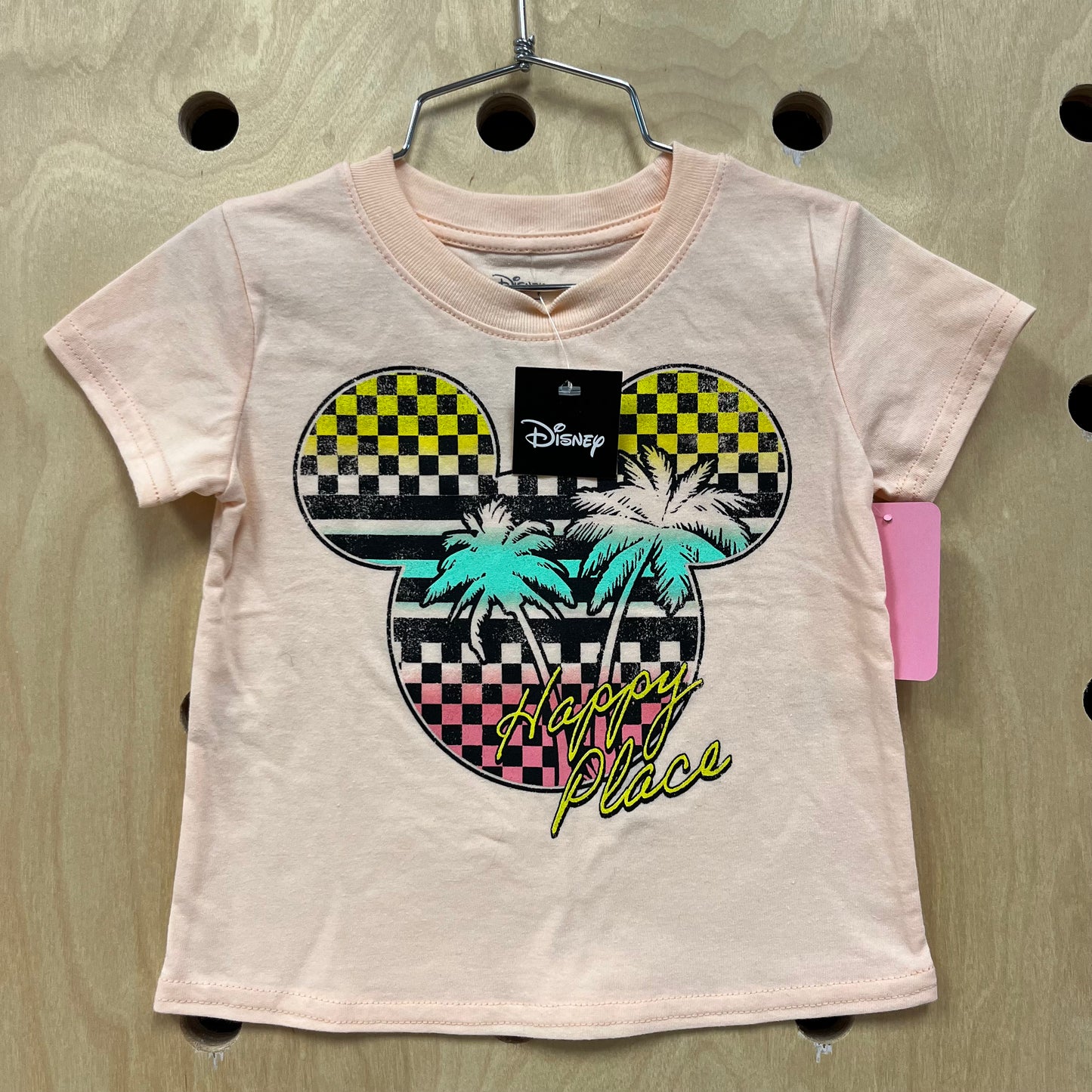 Peach "Happy Place" Mickey Tee NEW!