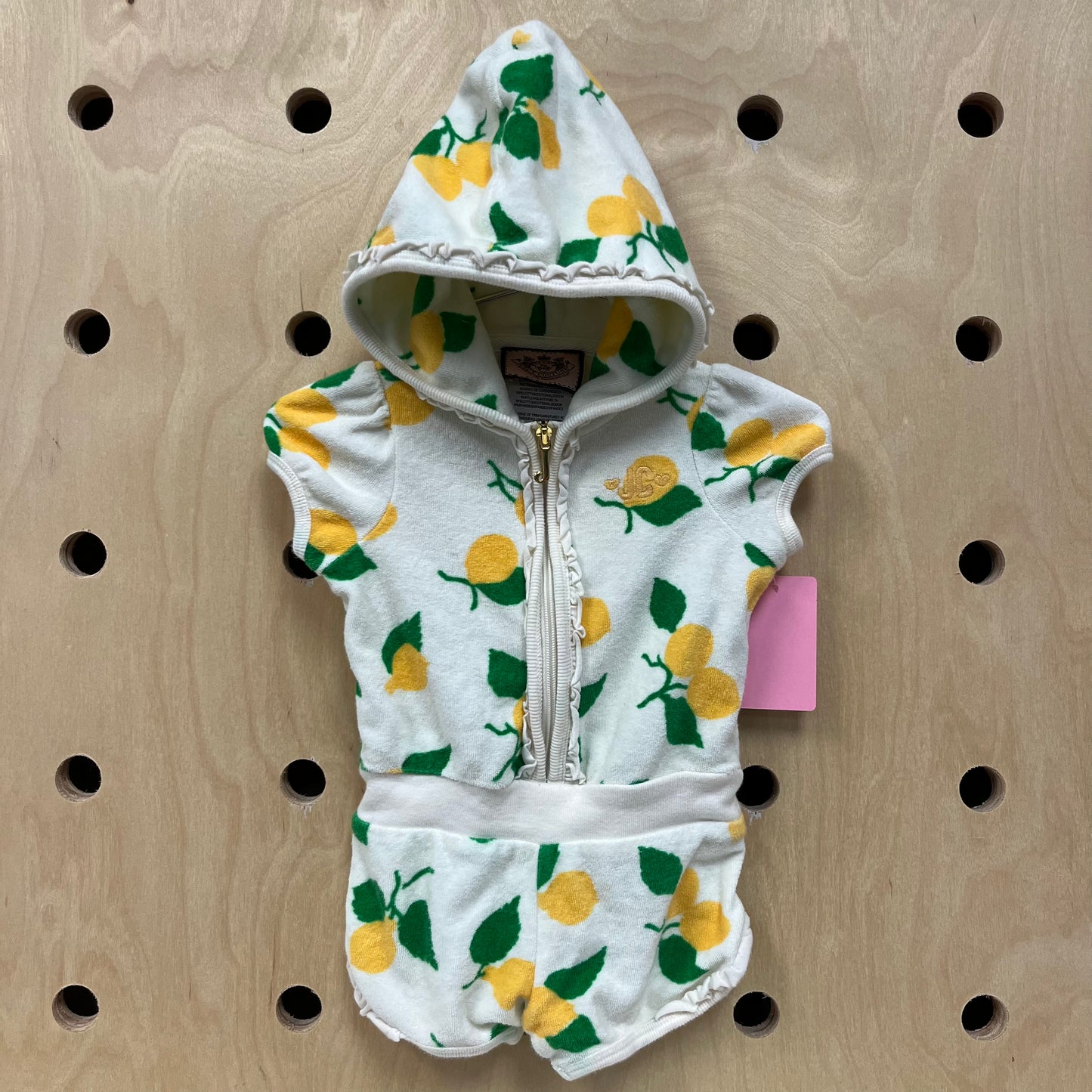 Lemons Terry Hoodie Romper