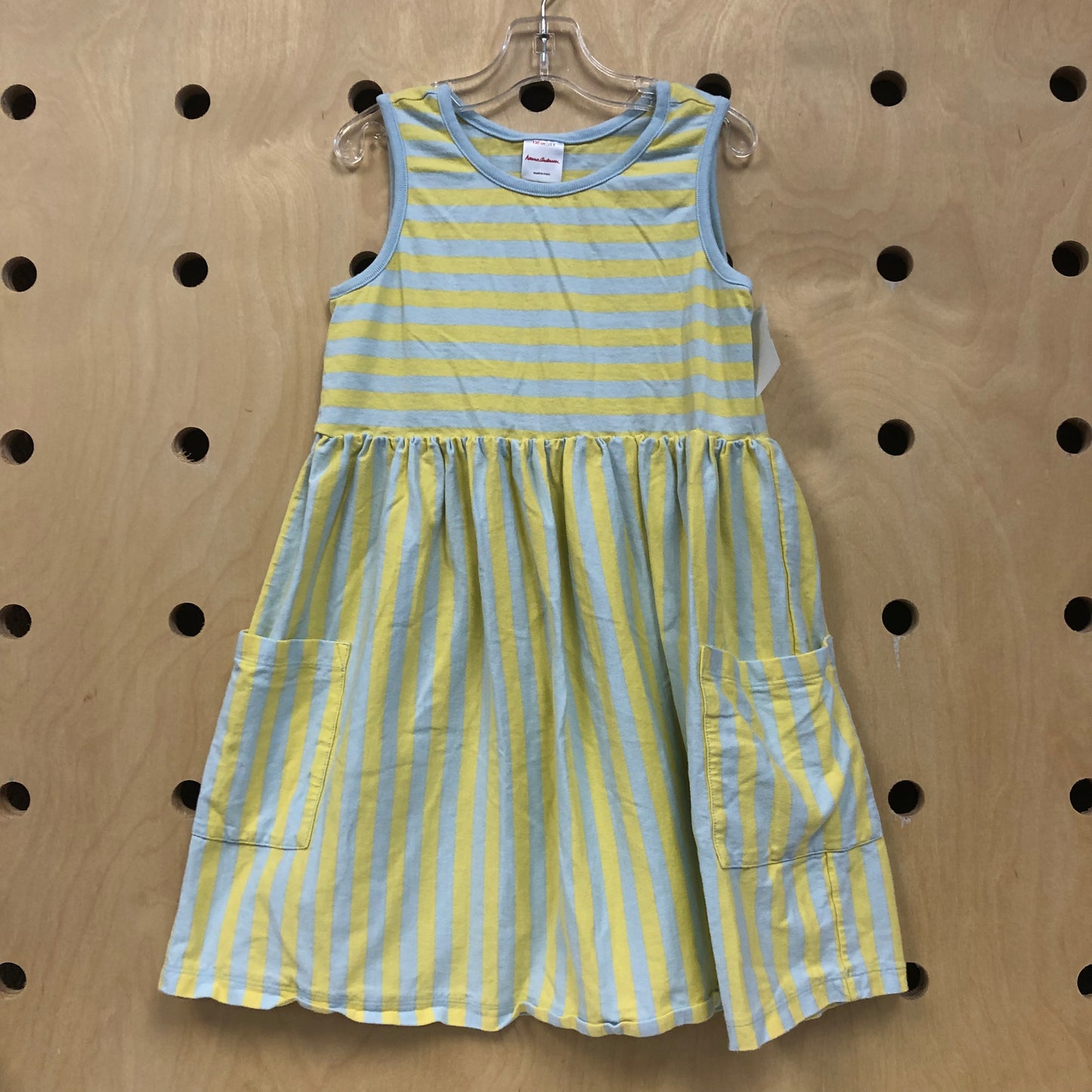 Blue & Yellow Striped Dress