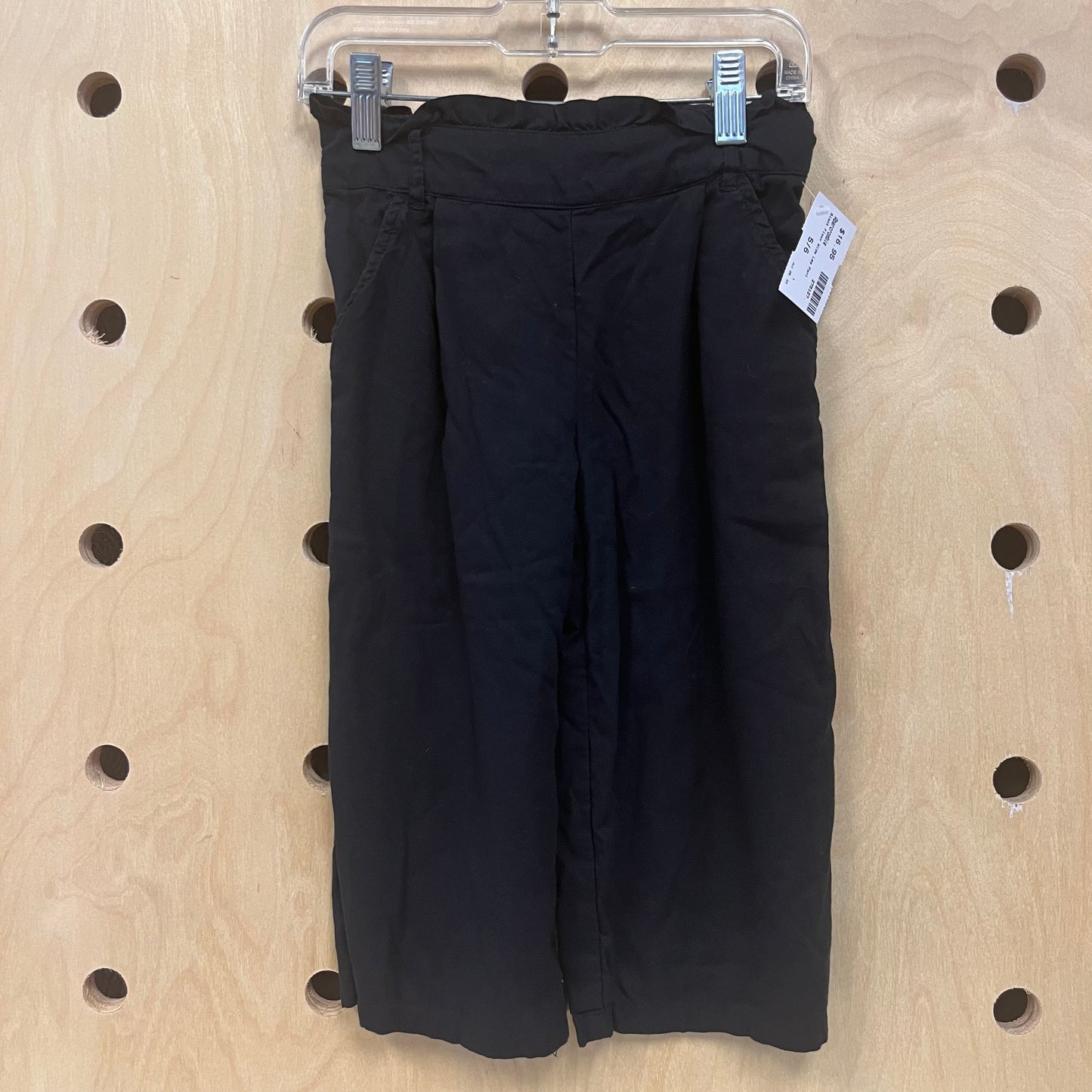 Black Flowy Wide Leg Pant