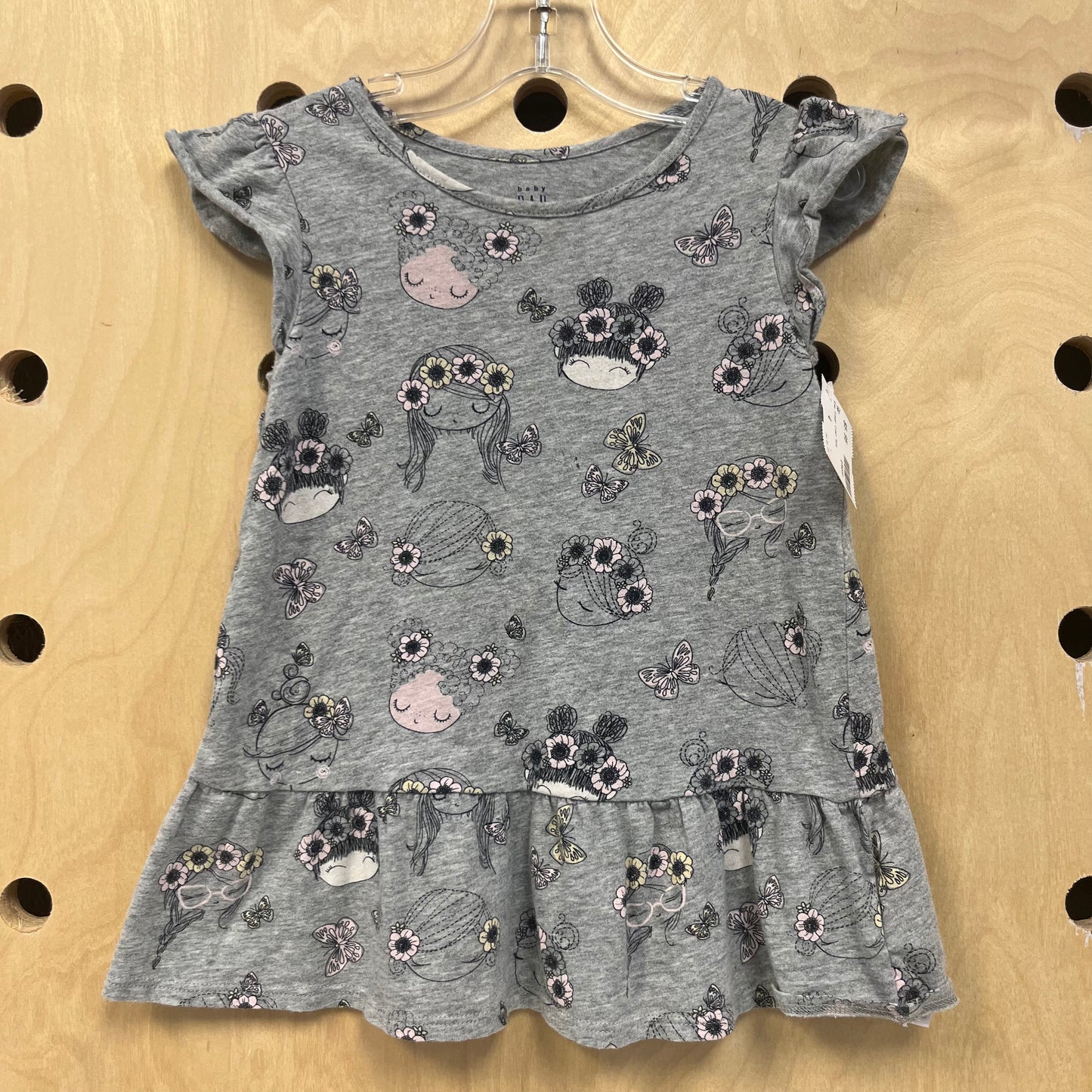 Grey Flower Crown Tank