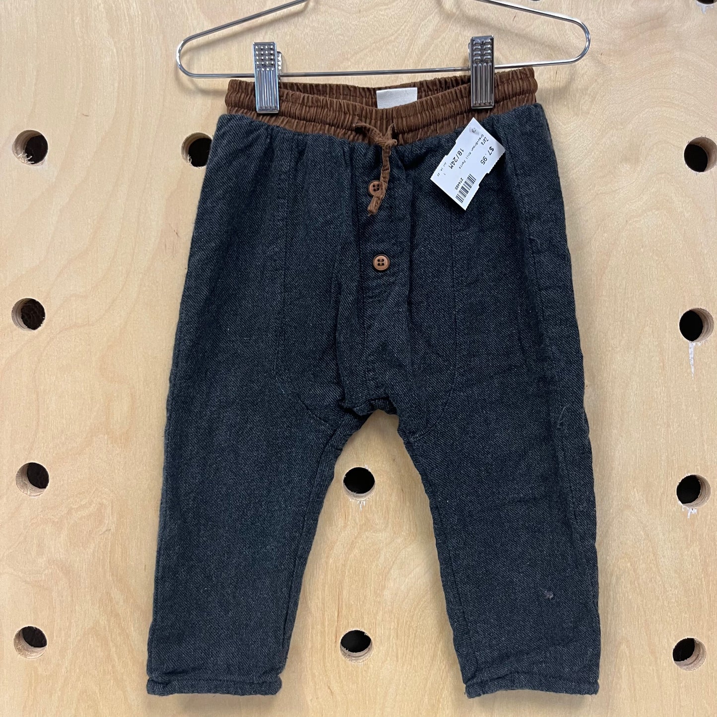 Grey+Brown Knit Pants