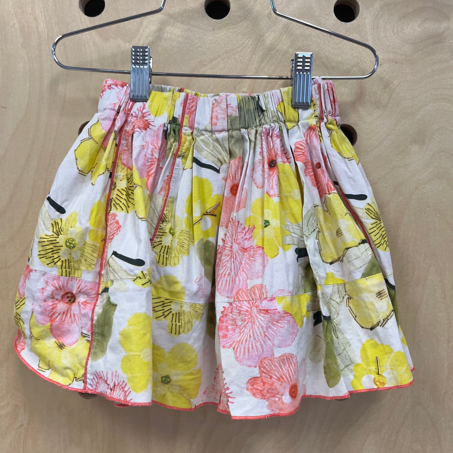 Yellow Floral Skirt w/ Tutu